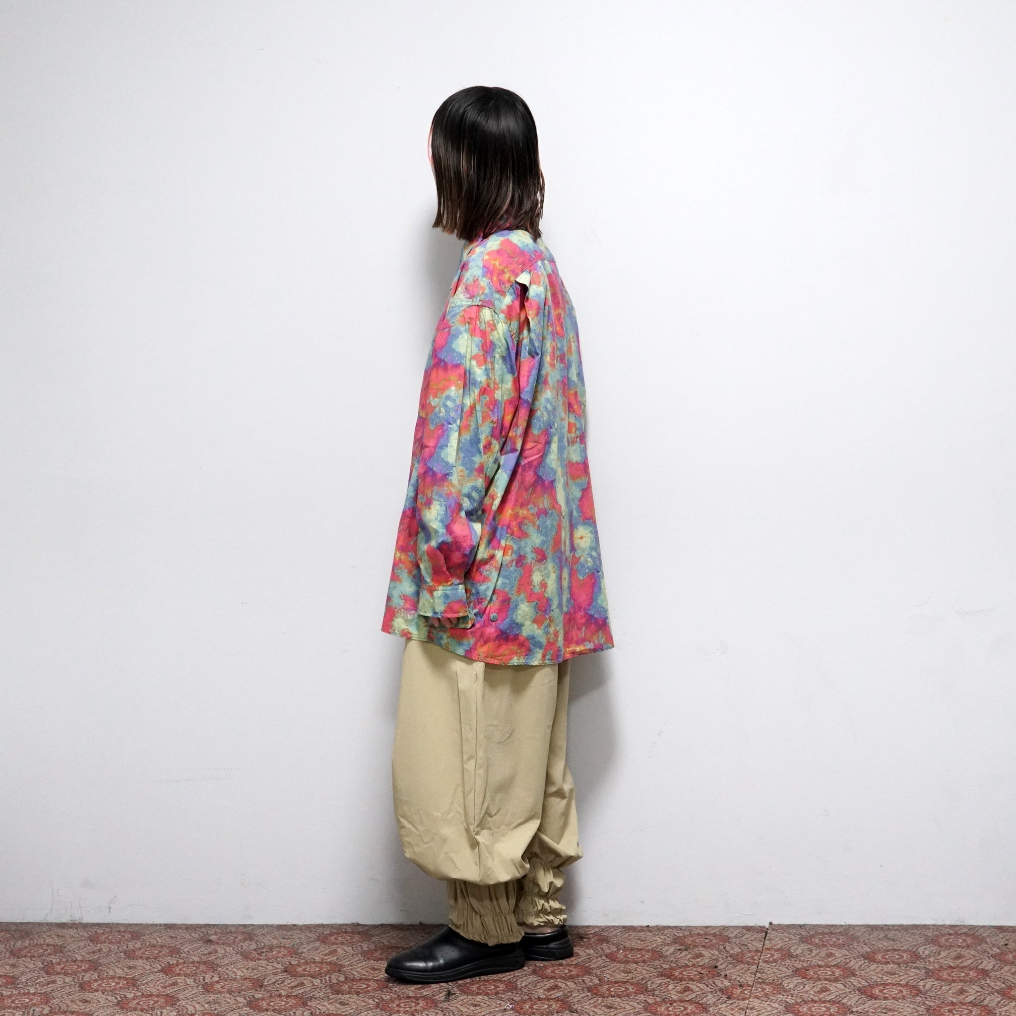 Uneven dyeing long sleeve shirtsLime Base | VARDE77