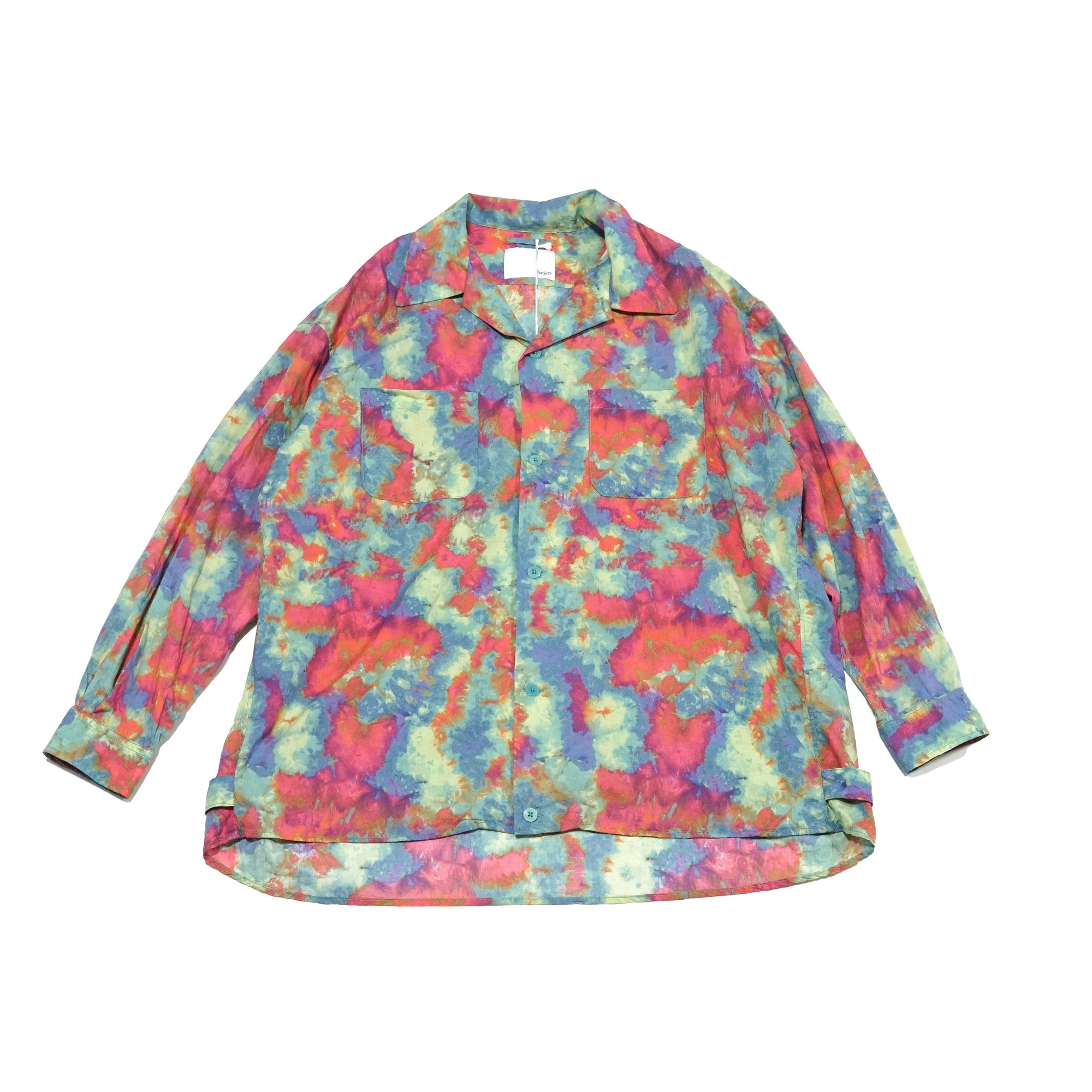 Uneven dyeing long sleeve shirtsLime Base | VARDE77