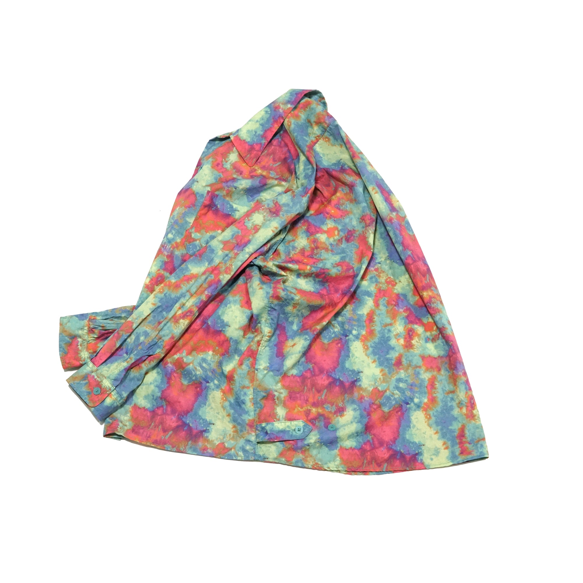 No:VR22SP-SD-SH01 | Name:Uneven dyeing long sleeve shirts | Color:Lime Base 【VARDE77_バルデセブンティセブン】