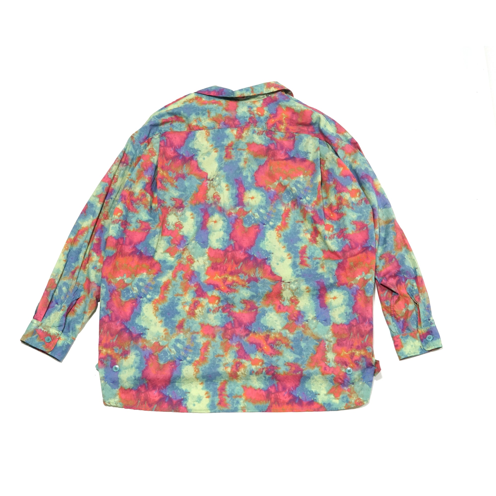 Uneven dyeing long sleeve shirtsLime Base | VARDE77