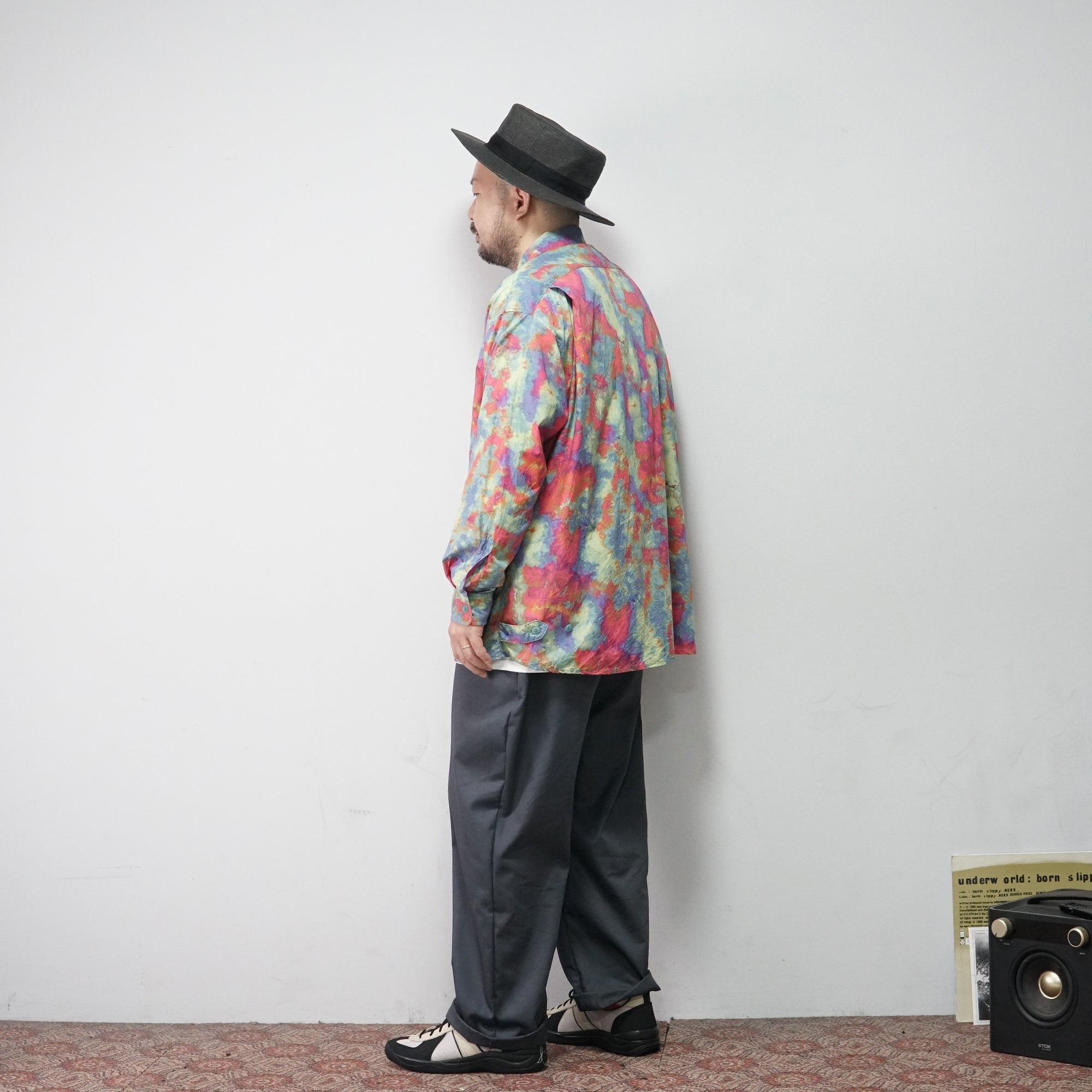 No:VR22SP-SD-SH01 | Name:Uneven dyeing long sleeve shirts | Color:Lime Base 【VARDE77_バルデセブンティセブン】