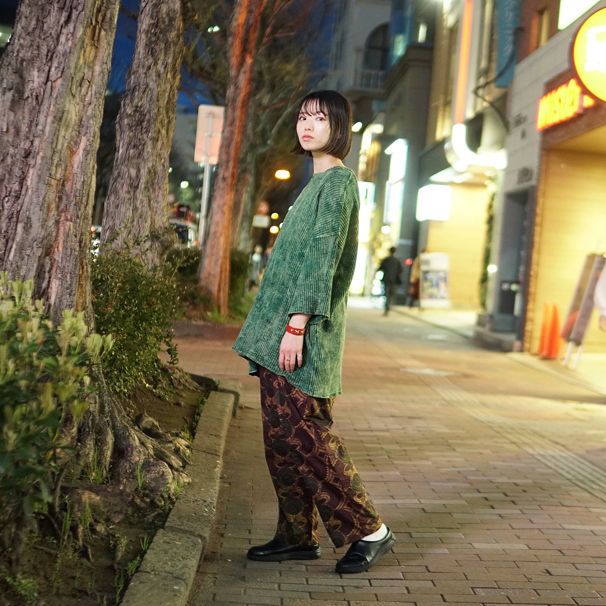 No:M31752-9 | Name:Thermal Cut Off Edges S/S | Color:Tie Dye Midori + Mineral【MONITALY_モニタリー】【archive】