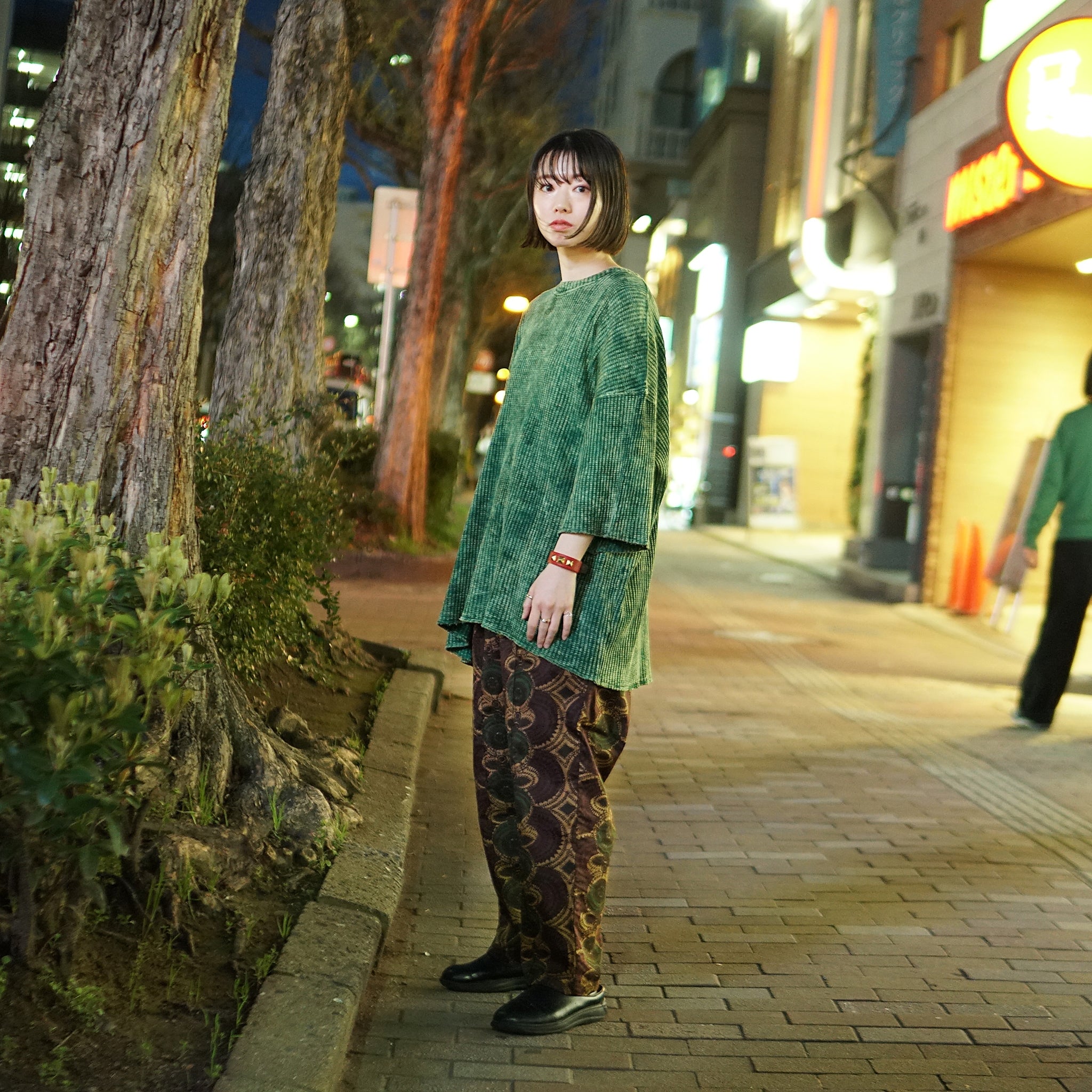 No:M31752-9 | Name:Thermal Cut Off Edges S/S | Color:Tie Dye Midori + Mineral【MONITALY_モニタリー】【archive】