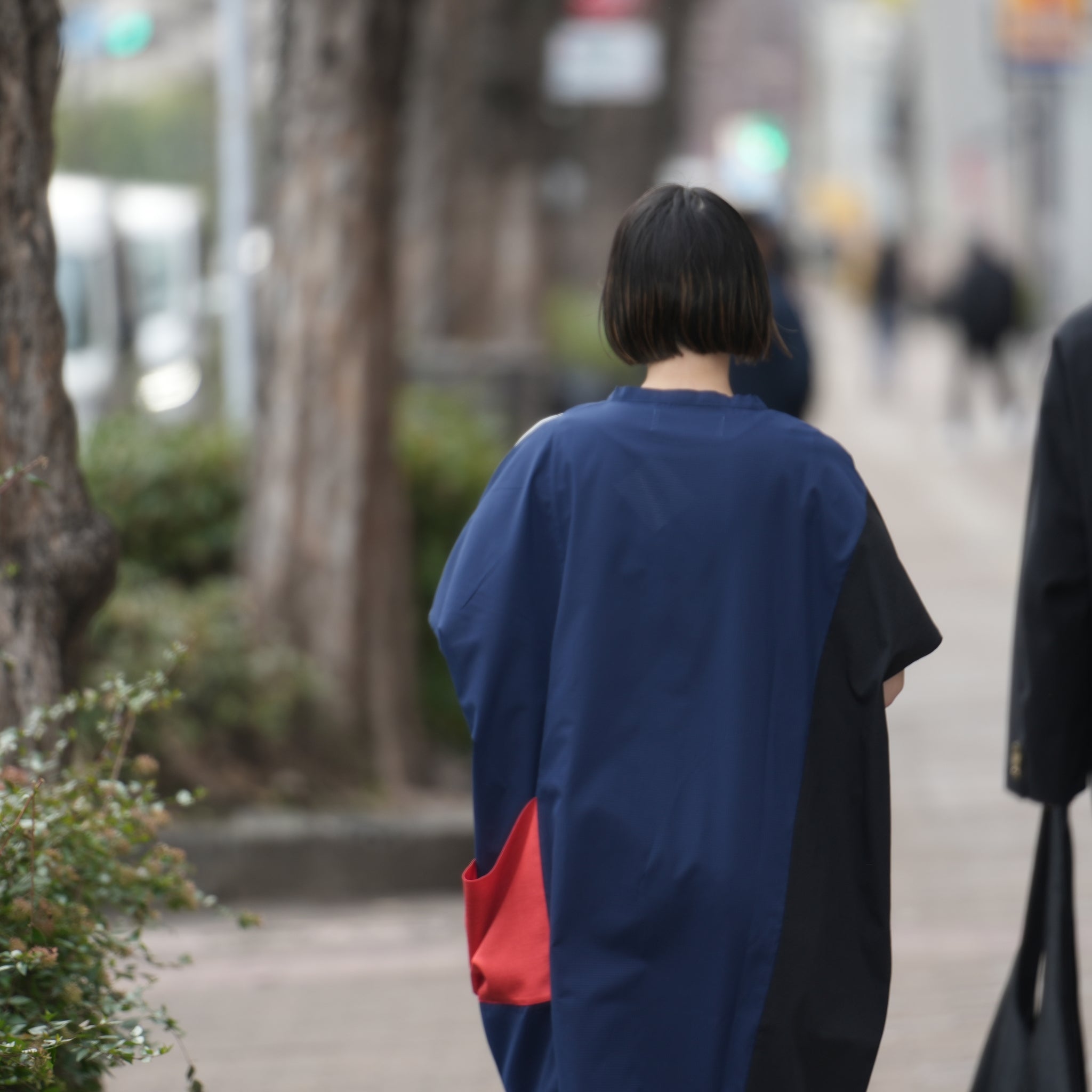 No:bsd23SS-02_b | Name:Color panel onepiece | Color:Navy【BEDSIDEDRAMA_ベッドサイドドラマ】【archive】