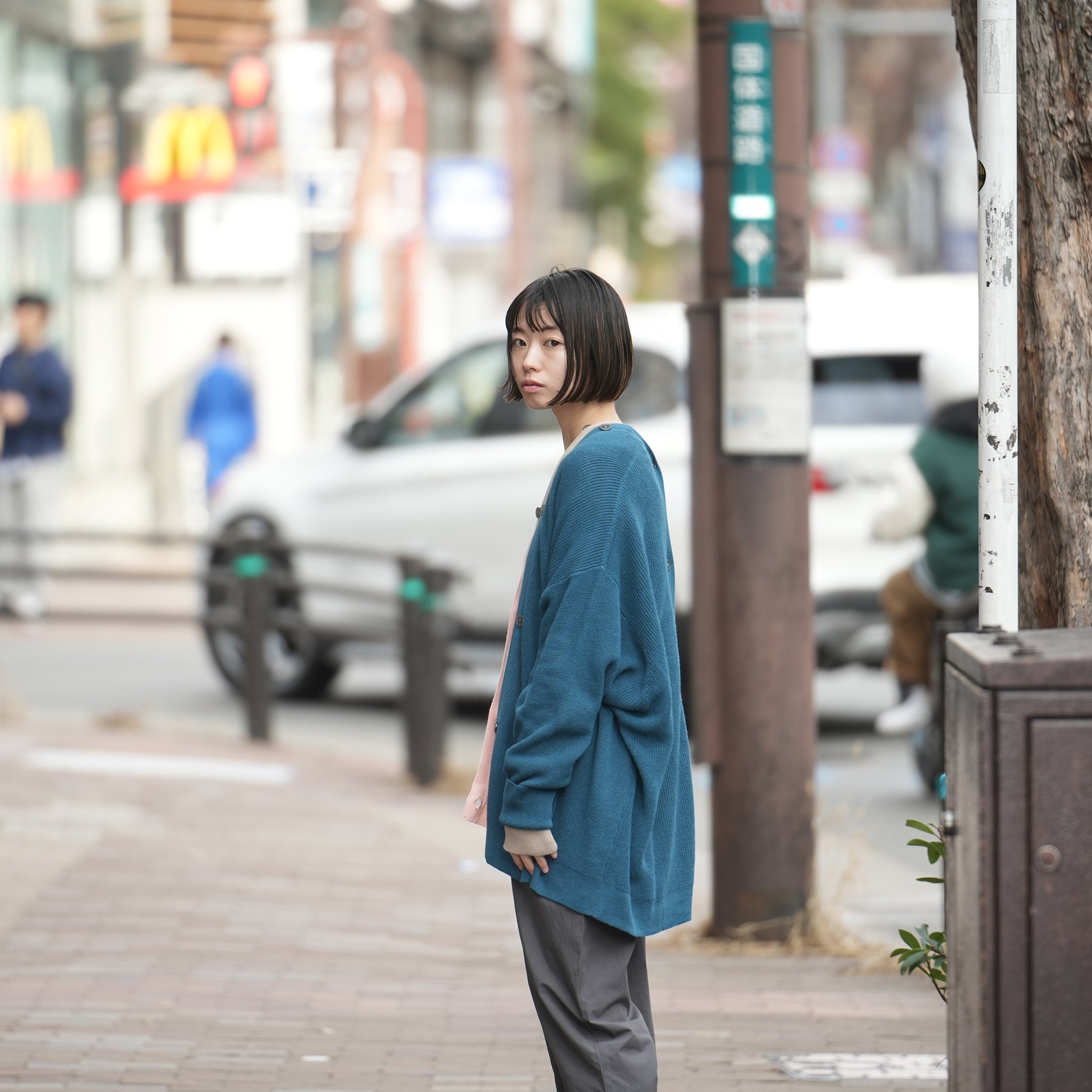 No:bsd23SS-20_a | Name:3piece knit cardigan | Color:Azisai【BEDSIDEDRAMA_ベッドサイドドラマ】【archive】