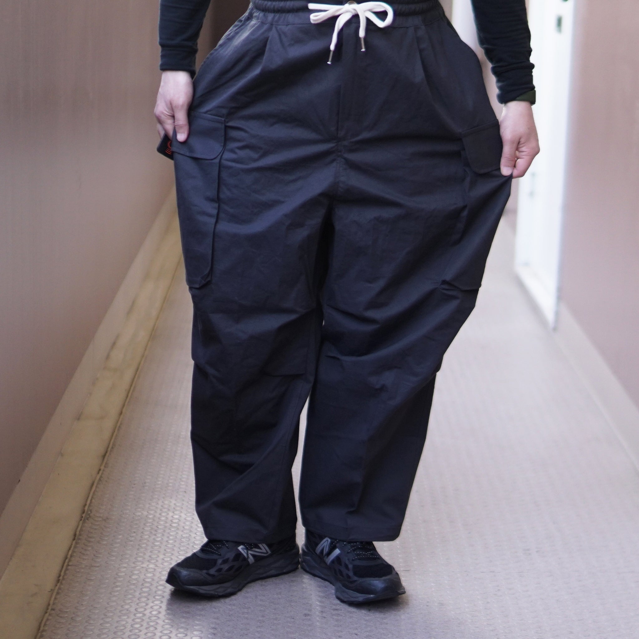 No:cbwidep | Name:Cb WIDE CARGOPANTS| Color:Black/Airforce【CONICHIWA BONJOUR_コニチワボンジュール】