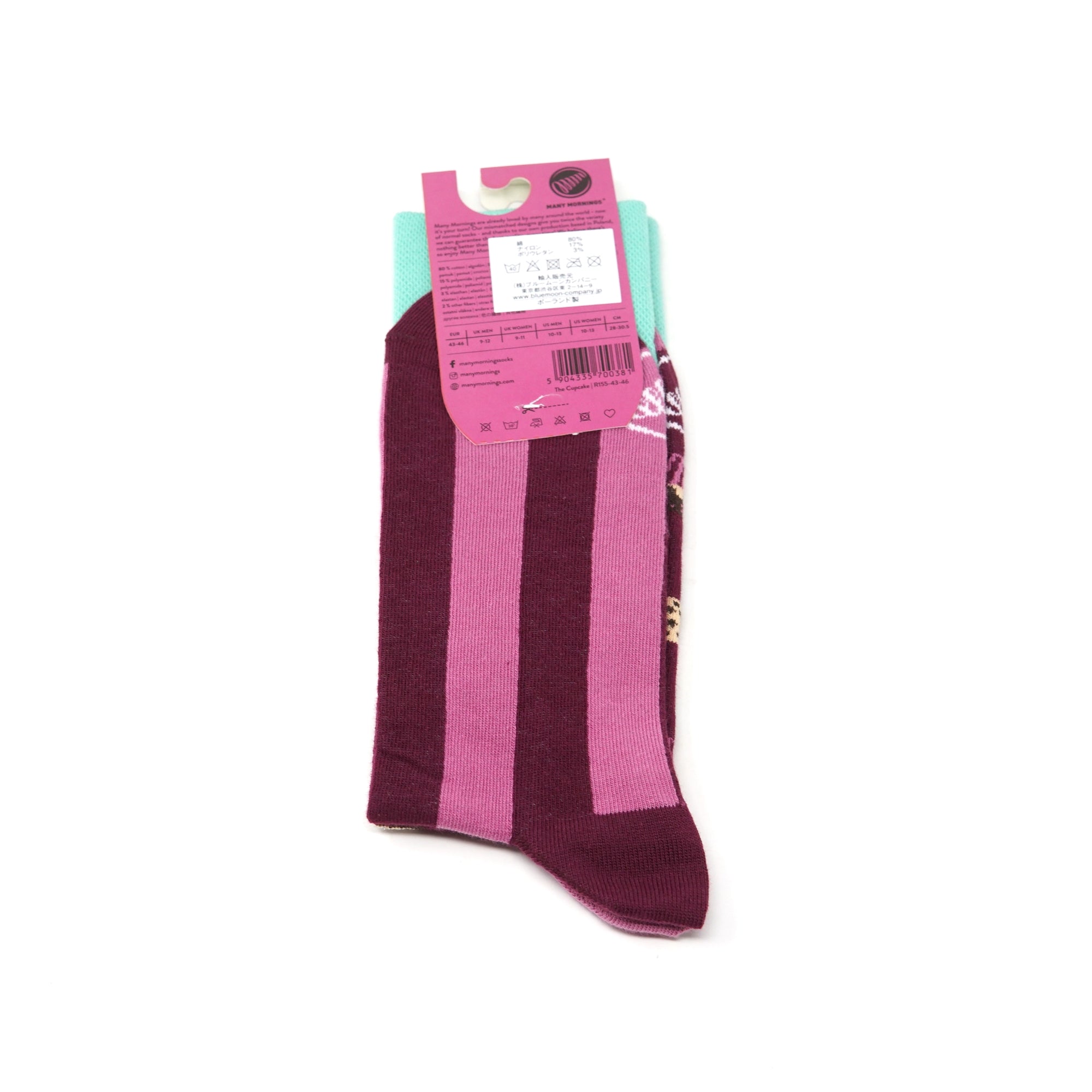 reguler socks / The Cupcake【MANY MORNINGS_メニ―モーニングス】【ネコポス選択可能】
