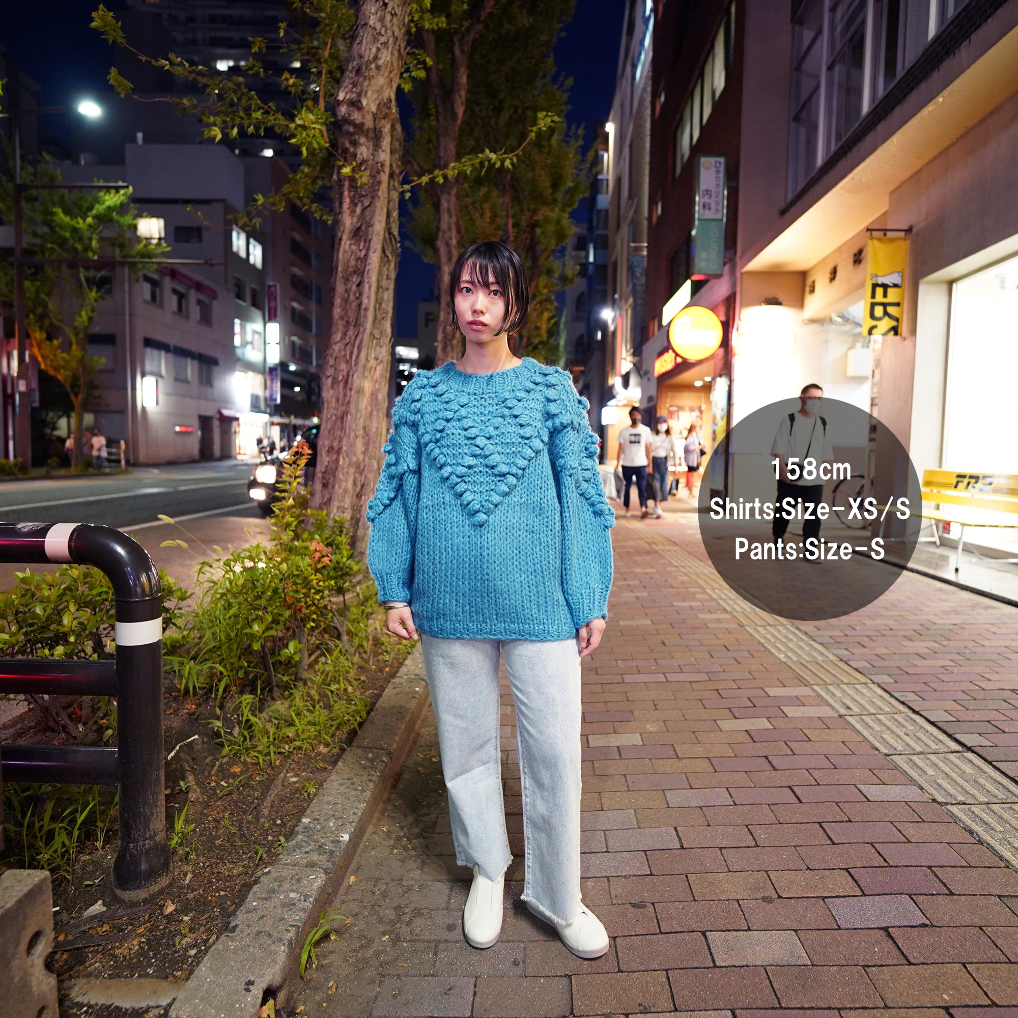 No:OSK-FW21-9K | Name:Happen With Poetry | Color:Blue | Size:XS-S/S-M【OSKER THE LABEL】-OSKER THE LABEL-ADDICTION FUKUOKA