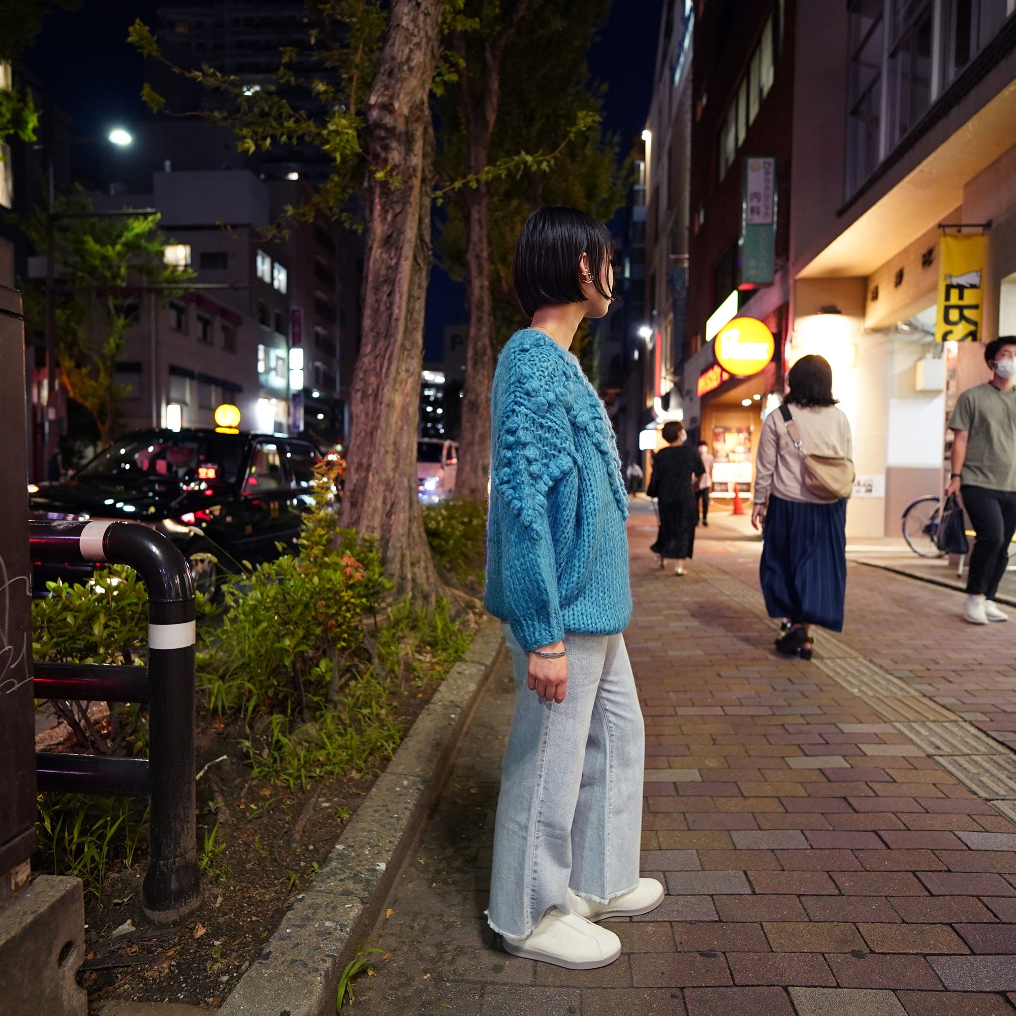 No:OSK-FW21-9K | Name:Happen With Poetry | Color:Blue | Size:XS-S/S-M【OSKER THE LABEL】-OSKER THE LABEL-ADDICTION FUKUOKA