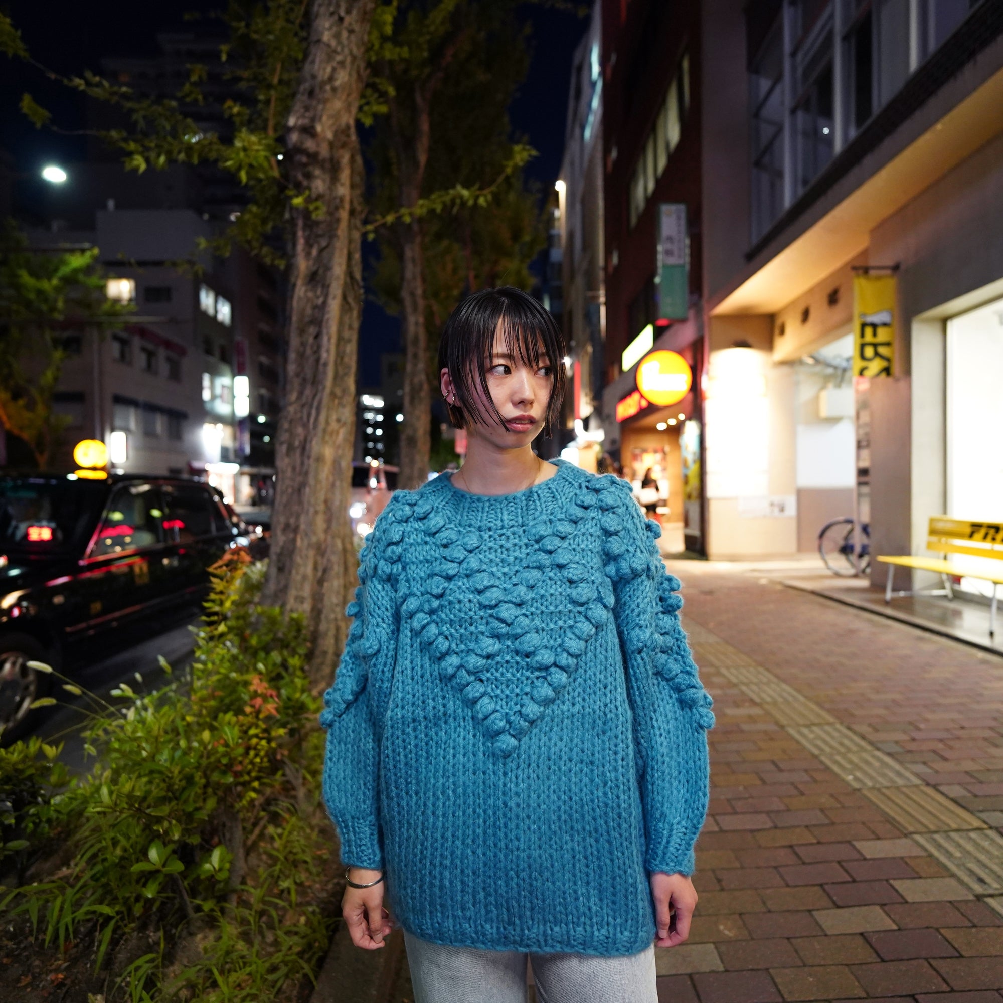 No:OSK-FW21-9K | Name:Happen With Poetry | Color:Blue | Size:XS-S/S-M【OSKER THE LABEL】-OSKER THE LABEL-ADDICTION FUKUOKA