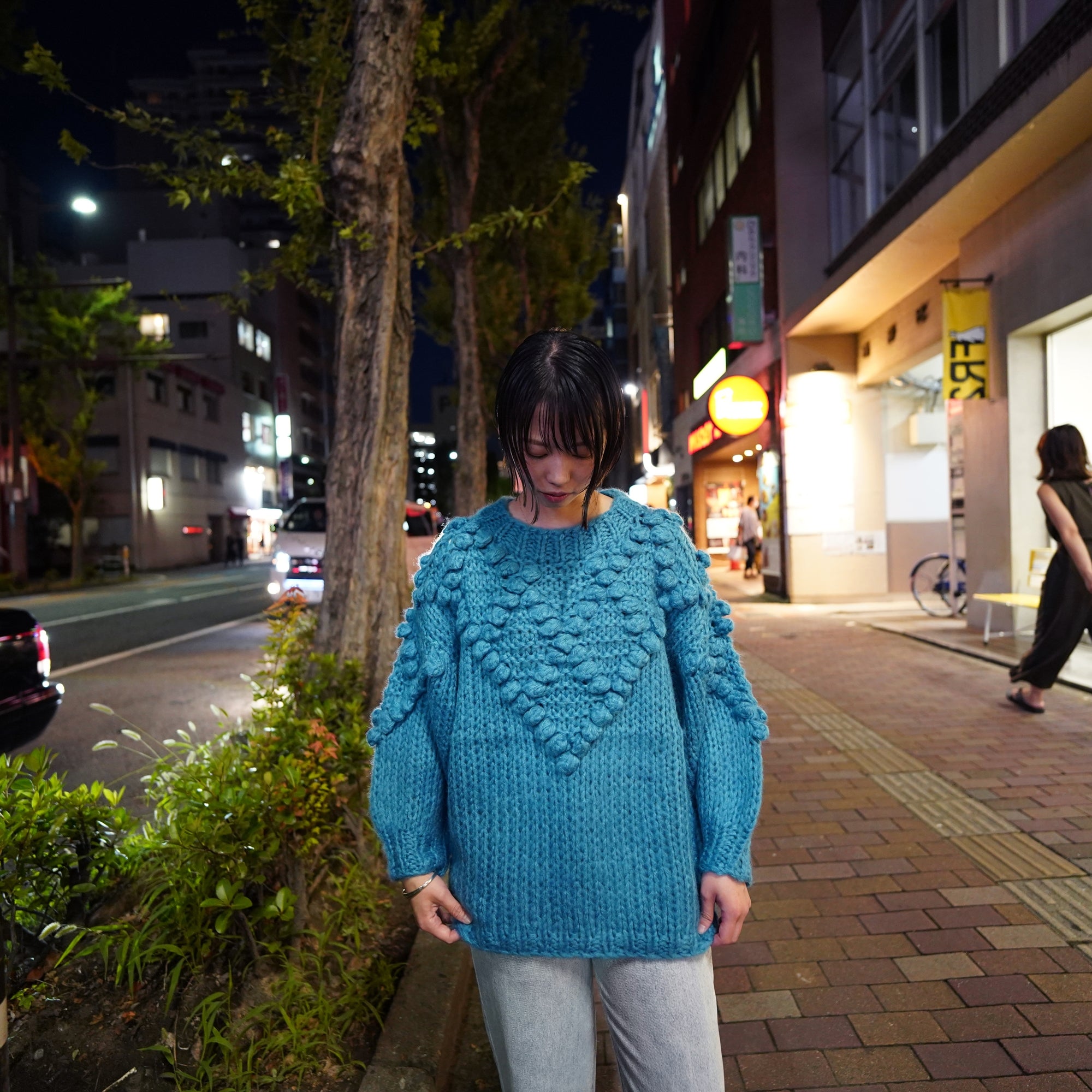 No:OSK-FW21-9K | Name:Happen With Poetry | Color:Blue | Size:XS-S/S-M【OSKER THE LABEL】-OSKER THE LABEL-ADDICTION FUKUOKA