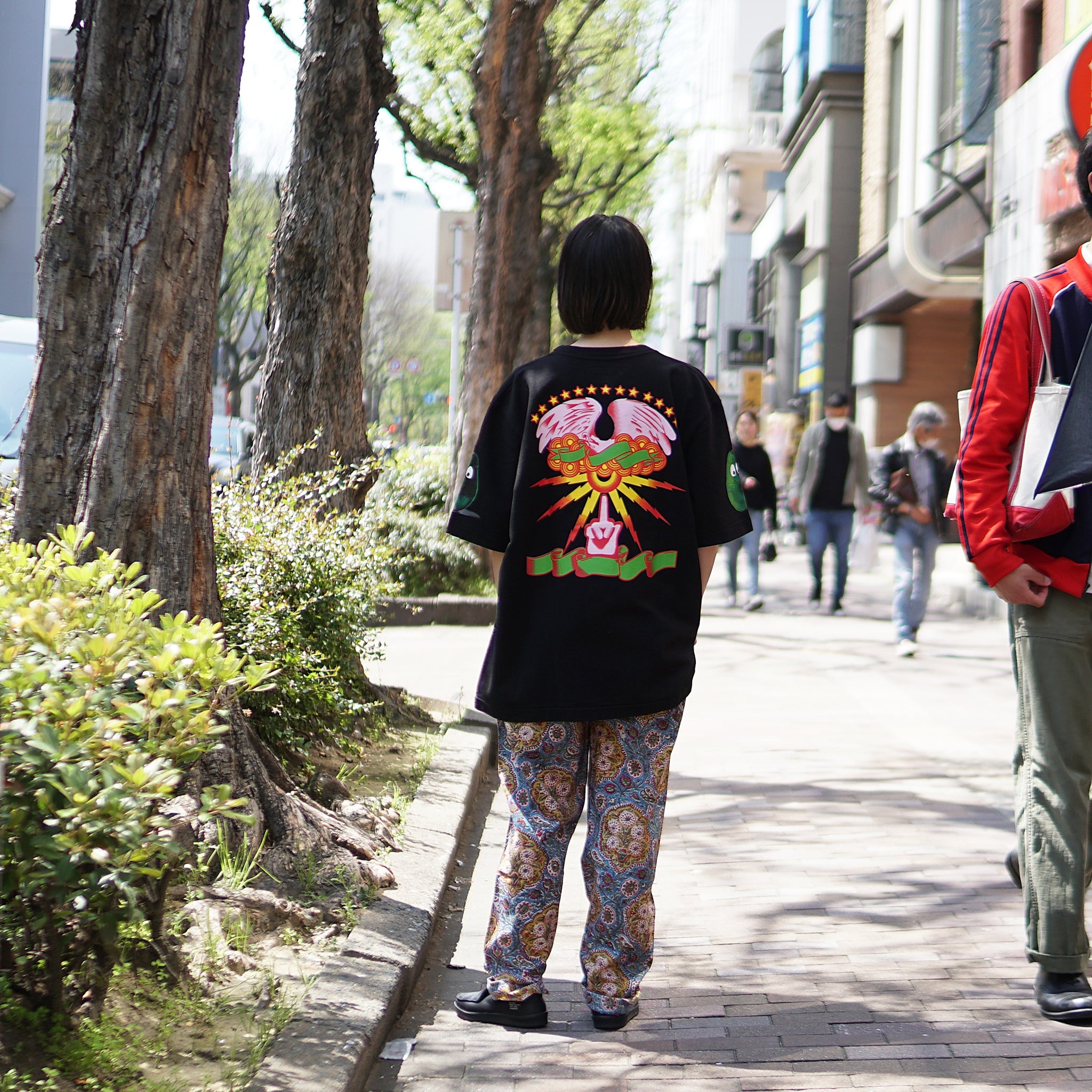 M25701black | French Terry SS Pocket Tee w Print | Color:Black【MONITALY_モニタリー】【archive】