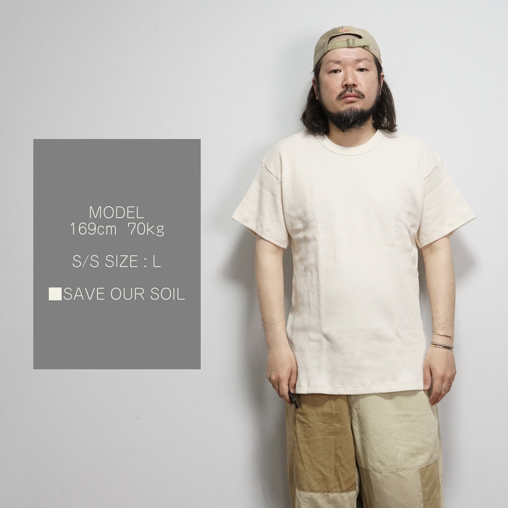 No:ST-6500 | Name: THERMAL S/S CREW TEE | Color:Natural | Size:M【Save Our Soil】-SAVE OUR SOIL-ADDICTION FUKUOKA