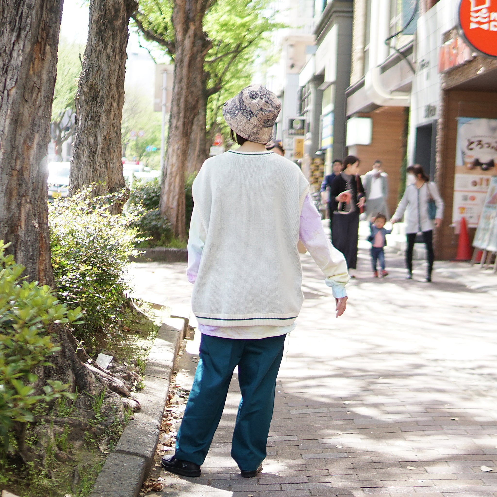 VE-23SS-V2 | Pantalone Uficio | Color:Green/Burgundy/Black【VECCHI_ベッチ】