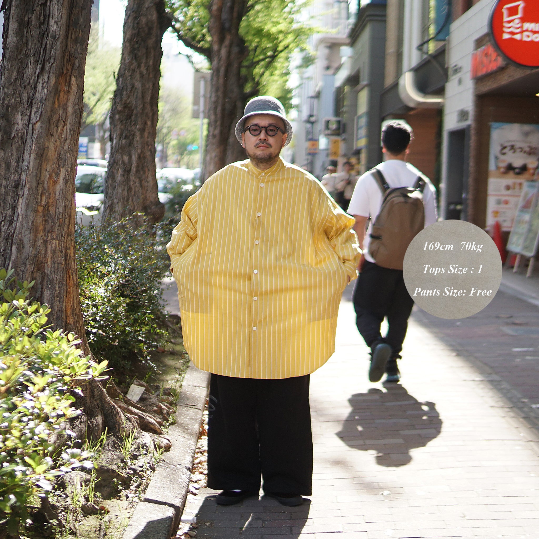 Big Shirts Stripe – Yellow | PHABLIC × KAZUI