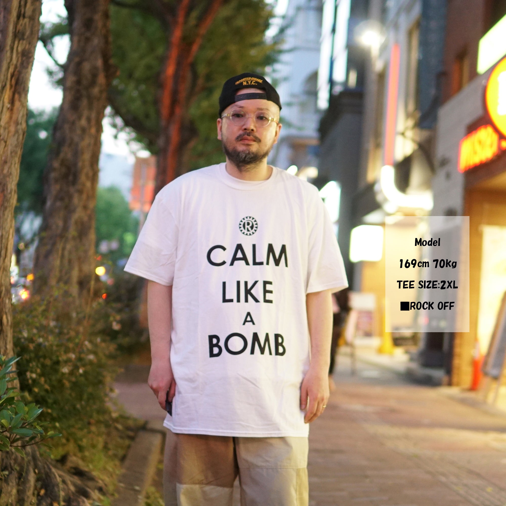 No:RATMTS08MW | Name:RATM_Calm Like A Bomb_Unisex_Tee_Rage Against The Machine | Color:White【ROCK OFF】【ネコポス選択可能】【archive】