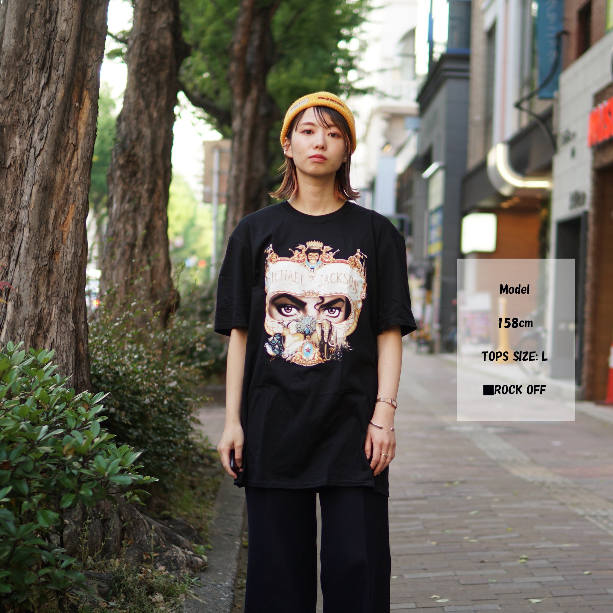 No:MJTS09MB | Name:MichaelJackson_Dangerous_Unisex_Tee | Color:Black【ROCK OFF】【ネコポス選択可能】