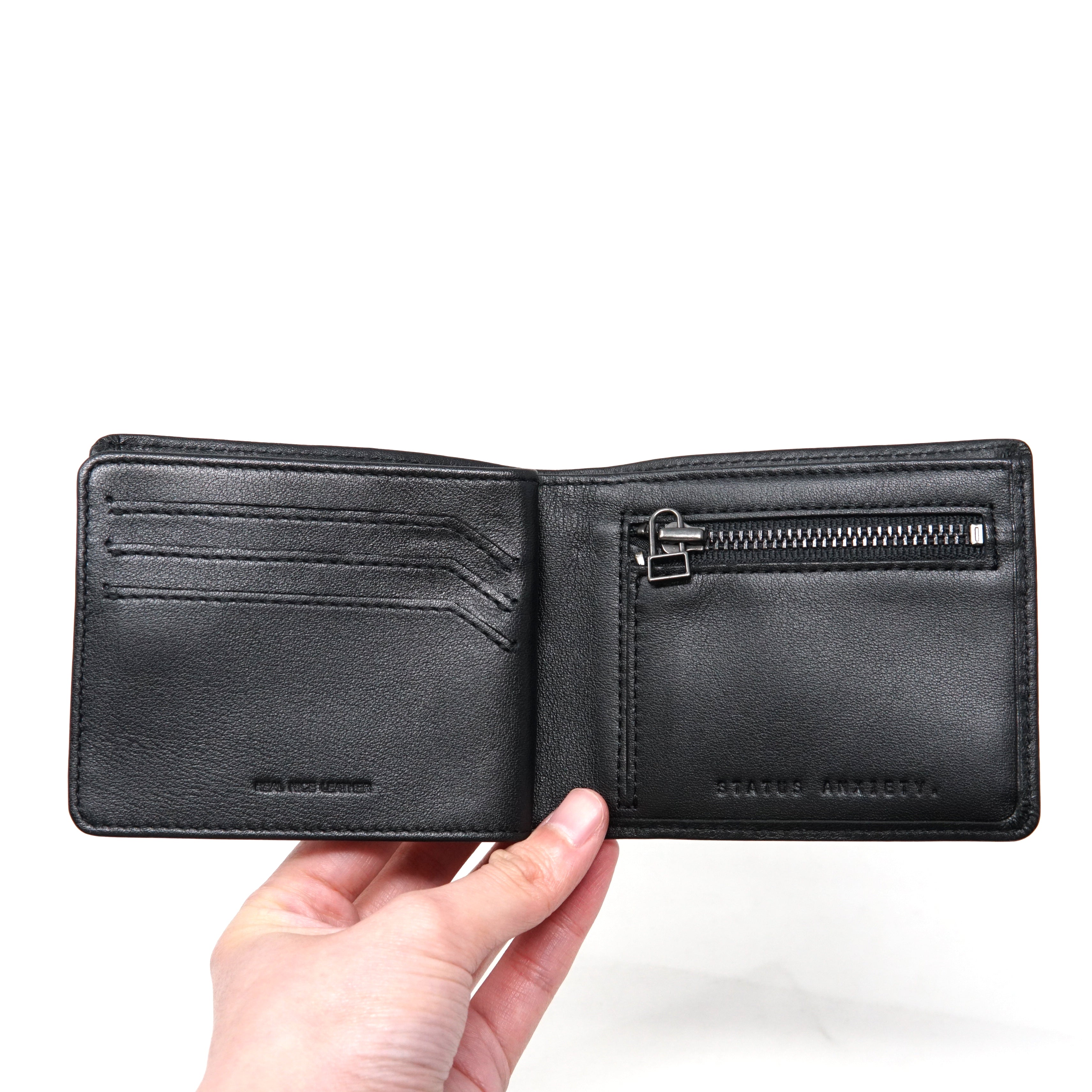 No: SA2287 | Name: LEONARD 二つ折り財布 I Color: BLACK 【Status Anxiety】【ネコポス選択可能】-STATUS ANXIETY-ADDICTION FUKUOKA