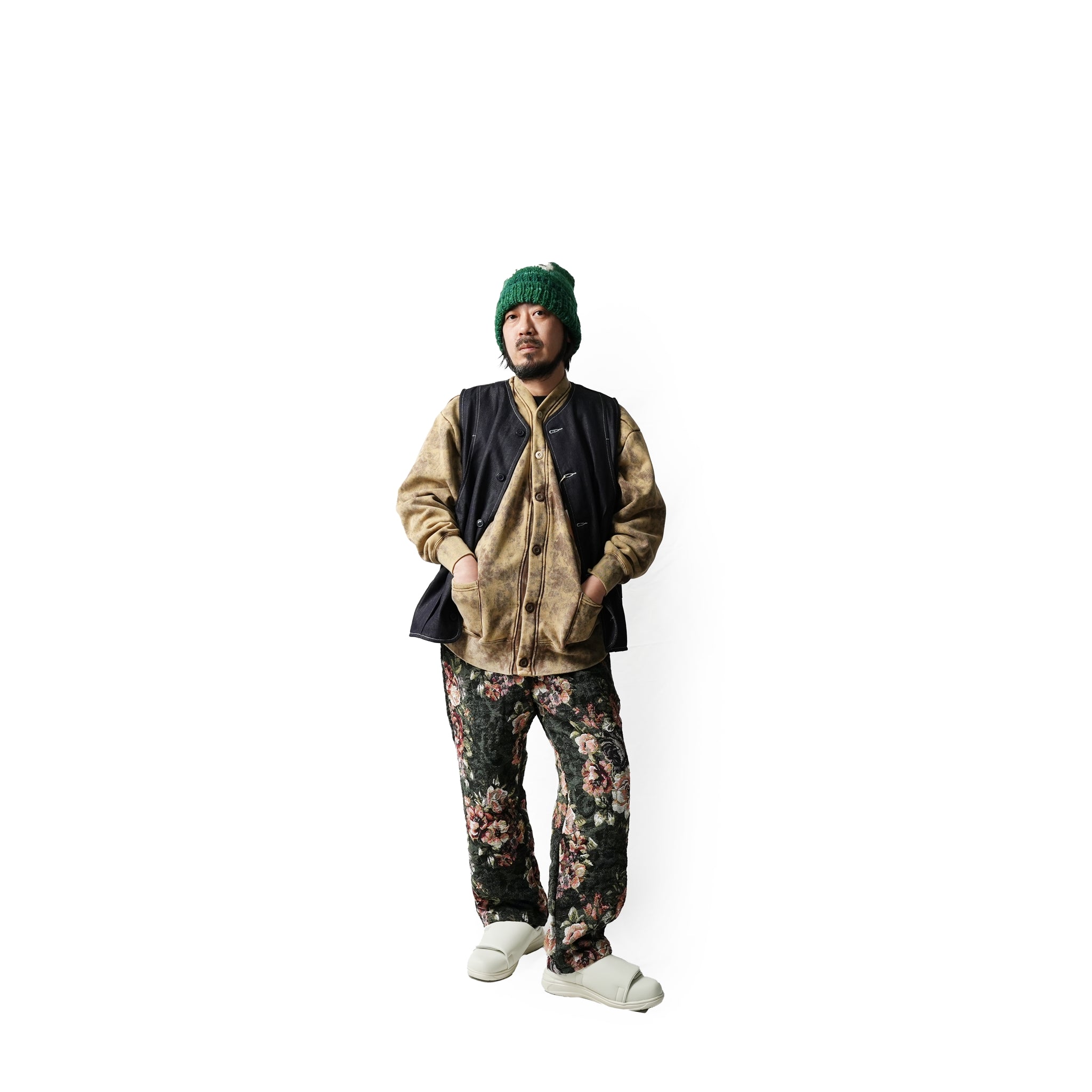 CHC40-01P_2022 | Double Cuff Cap Avocado | Color:Forest【CHAMULA_チャムラ】【MONITALY_モニタリー】【archive】