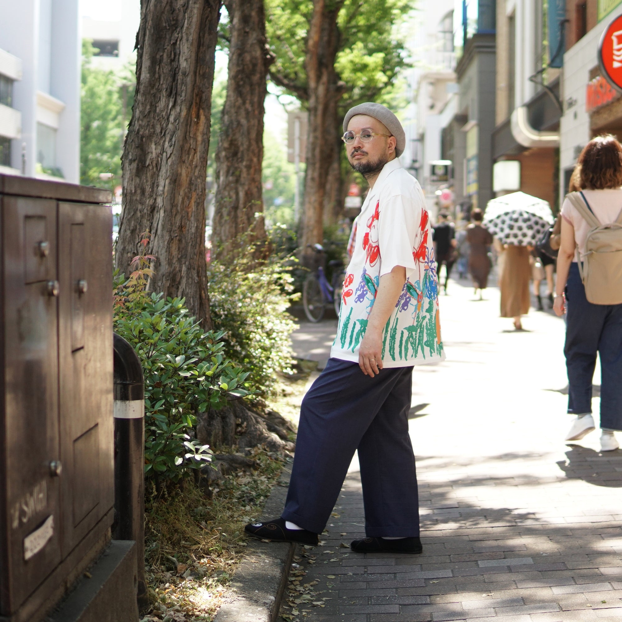 No:ps22t01-1 | Name:PICASSO SHIRT | Color:White body with print【PLATEAU STUDIO_プラトー スタジオ】【archive】