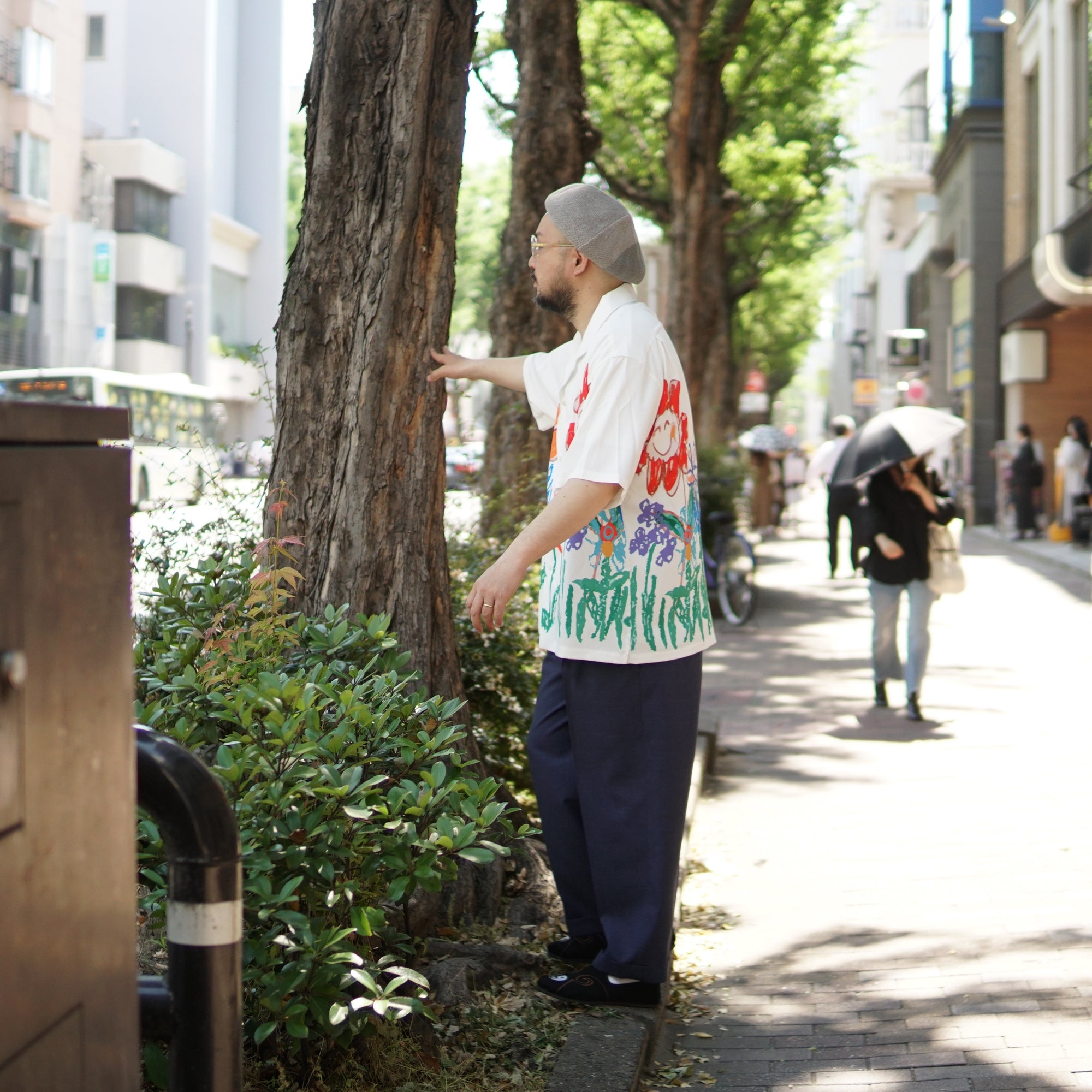 No:ps22t01-1 | Name:PICASSO SHIRT | Color:White body with print【PLATEAU STUDIO_プラトー スタジオ】【archive】