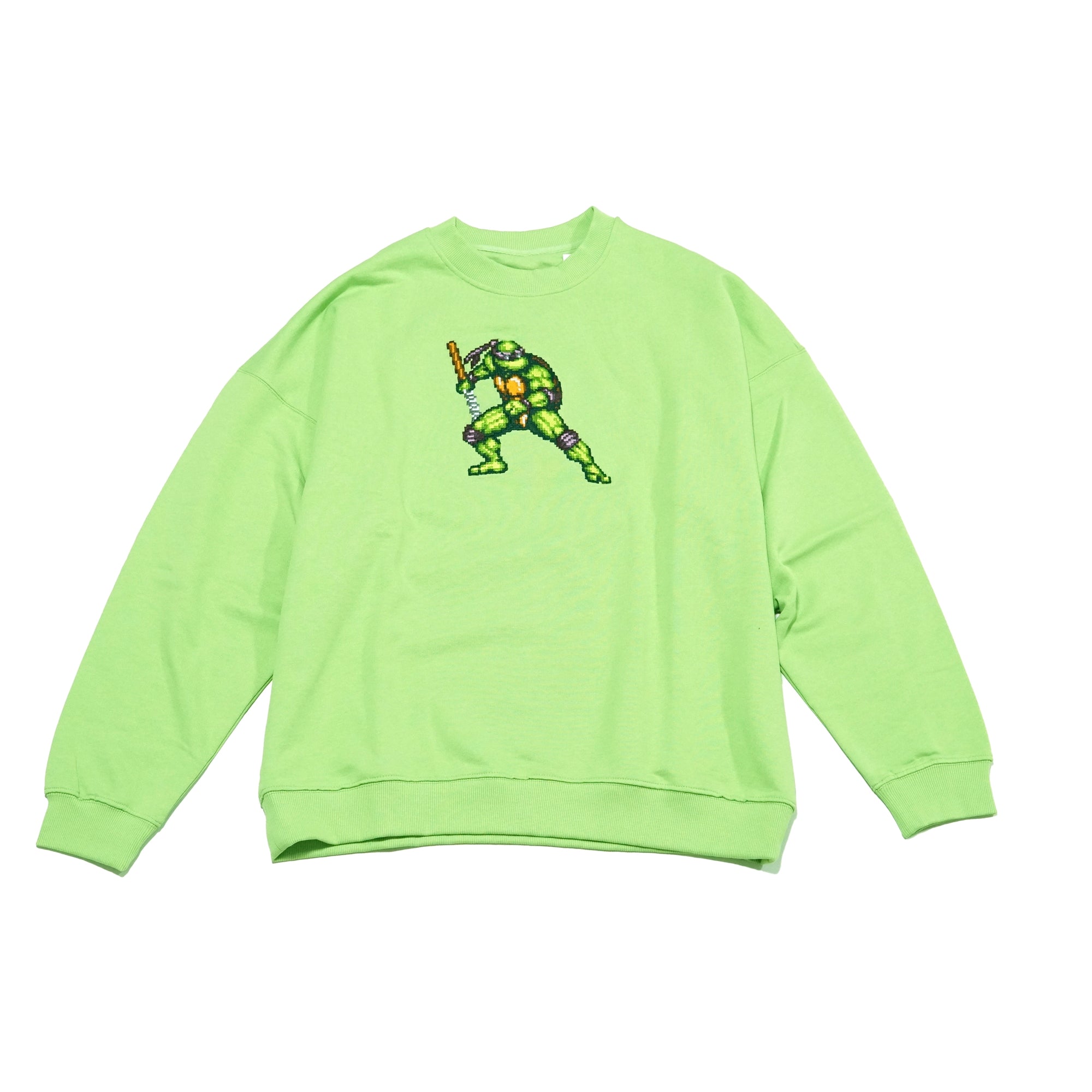 No:SS-V-EB-FIGHTINGTURTLE | Name:DONATELLO SWEAT-SHIRT - BRICKTOWN X TMNT ™ | Color:Green Shell | Size:S/M/L【BRICKTOWN_ブリックタウン】【archive】