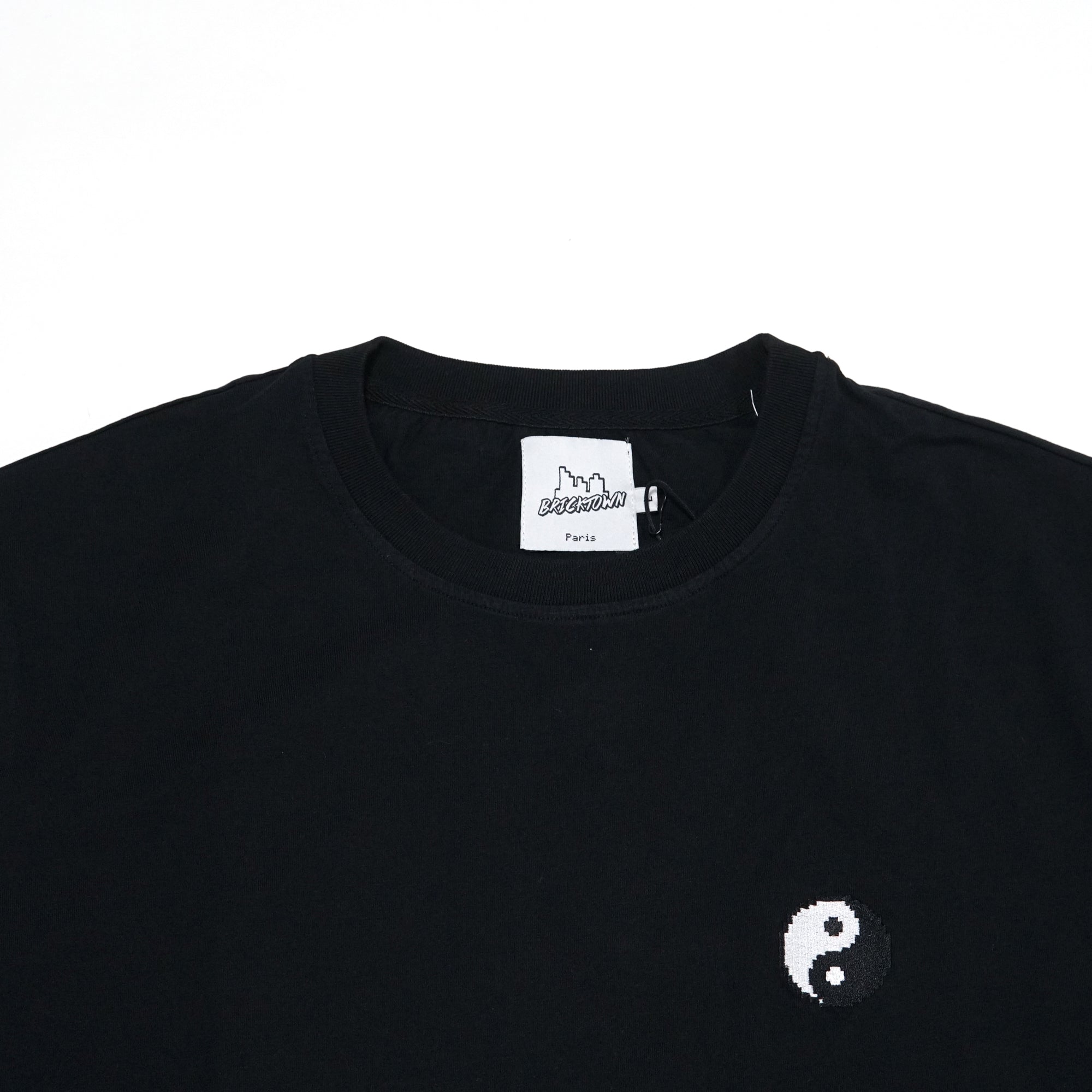 No:TSO-B-ES-YINYANG/BP | Name:yin yang OVERSIZE T-SHIRT - BRICKTOWN_The Classics Mix of Pixel Arts | Color:Black | Size:S/M/L【BRICKTOWN_ブリックタウン】