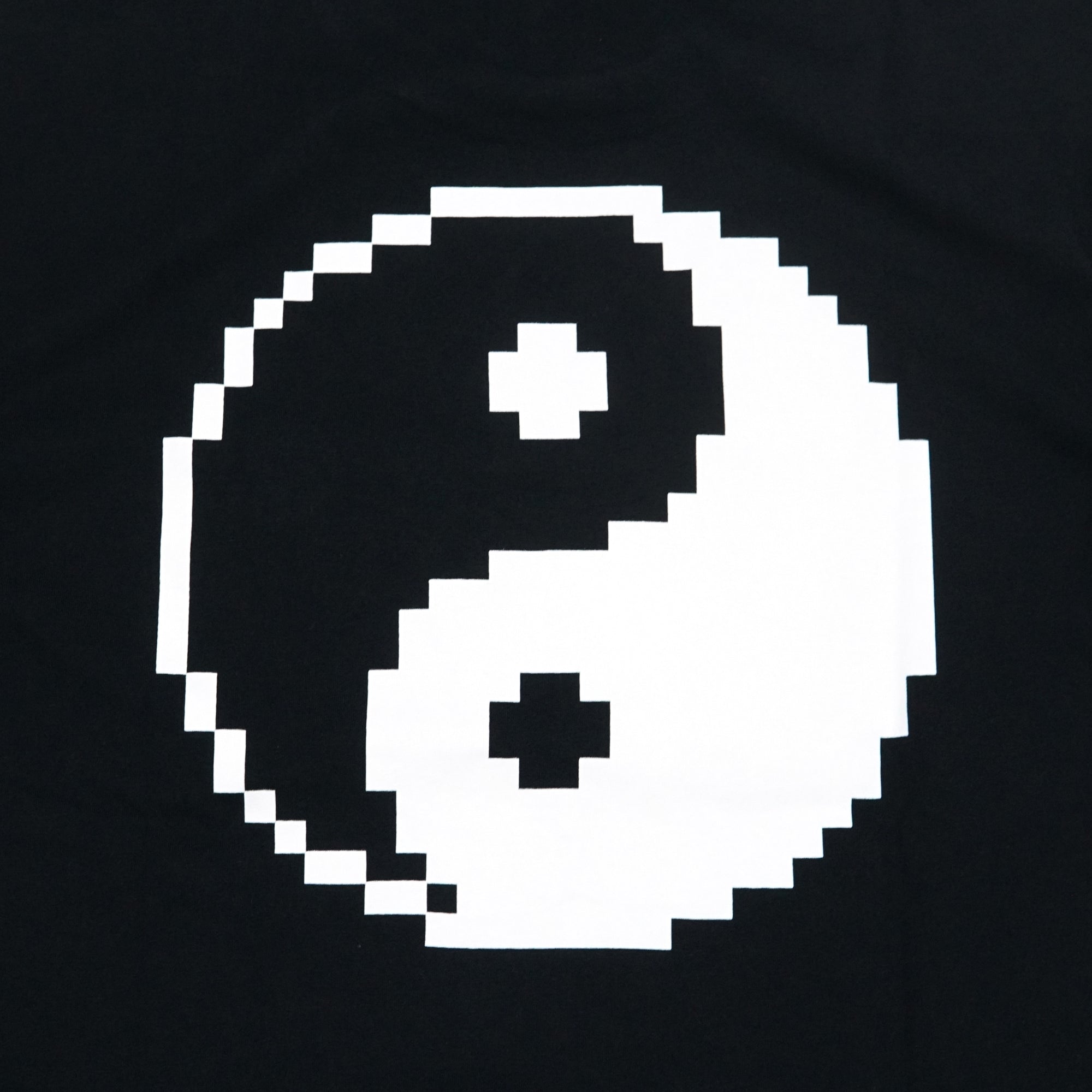 No:TSO-B-ES-YINYANG/BP | Name:yin yang OVERSIZE T-SHIRT - BRICKTOWN_The Classics Mix of Pixel Arts | Color:Black | Size:S/M/L【BRICKTOWN_ブリックタウン】