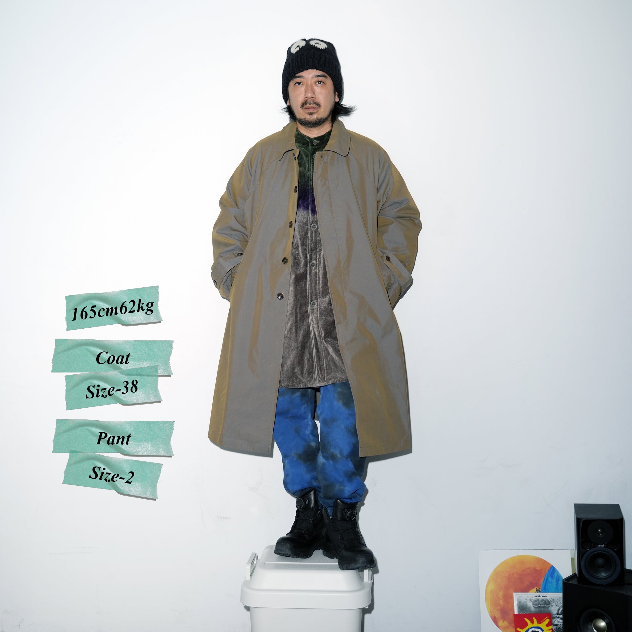 Graves_Bal Collar Coat – Offwhite / Beige / Charcoal / Black | KELEN MEN