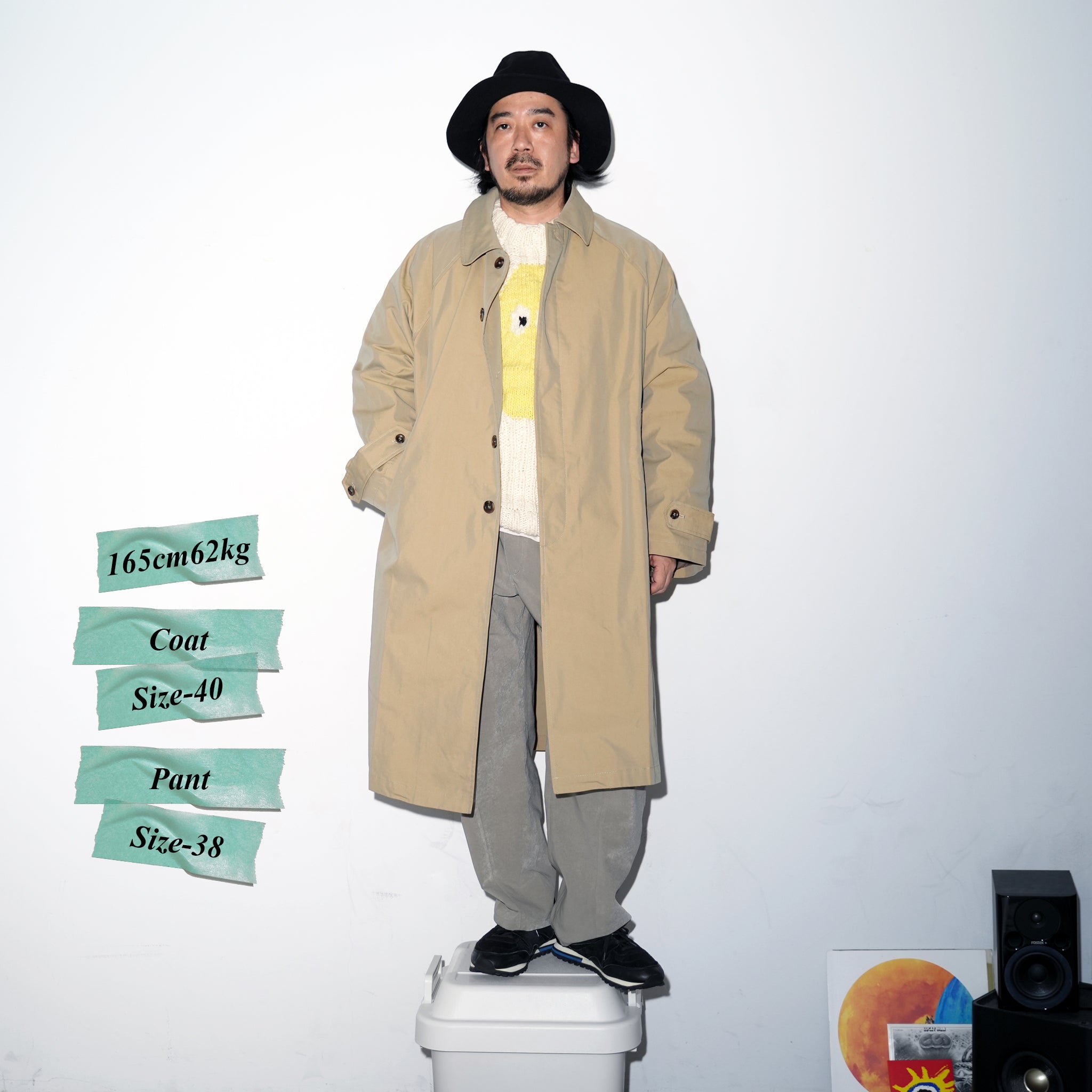 Graves_Bal Collar Coat – Offwhite / Beige / Charcoal / Black | KELEN MEN