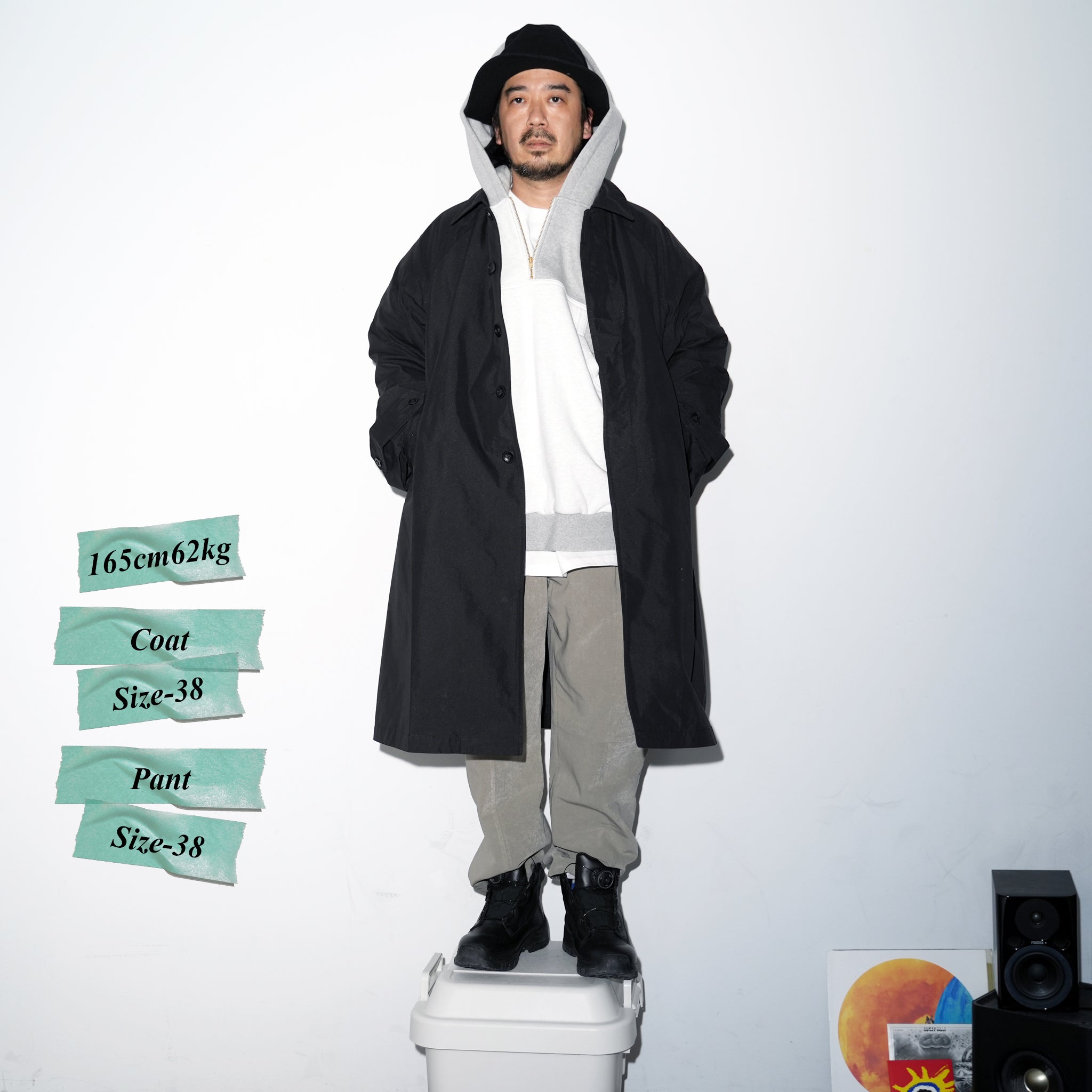 Graves_Bal Collar Coat – Offwhite / Beige / Charcoal / Black | KELEN MEN