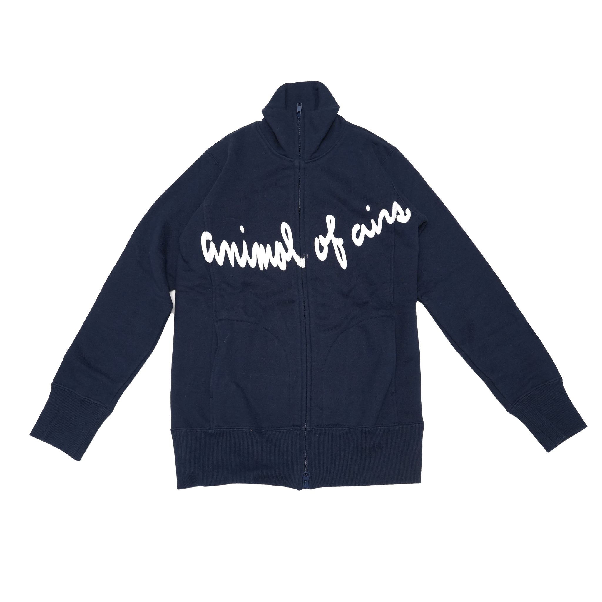 sweatzip | aoa logo sweat Zipup | Color:Navy | Size:Free【animal of airs_アニマル オブ エアーズ】