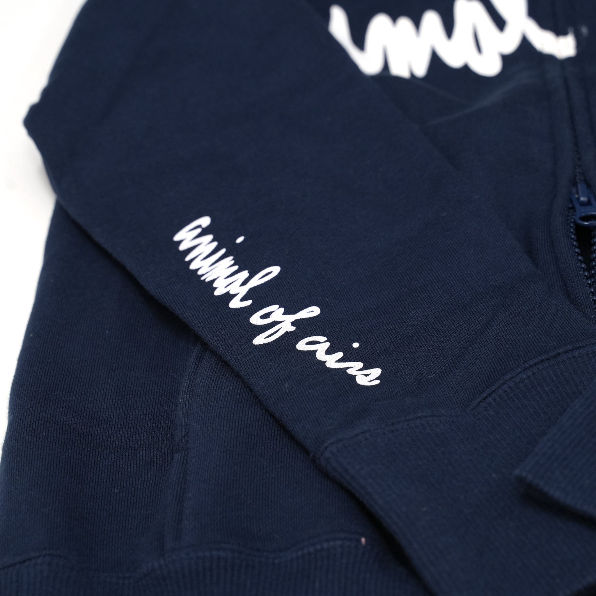 sweatzip | aoa logo sweat Zipup | Color:Navy | Size:Free【animal of airs_アニマル オブ エアーズ】