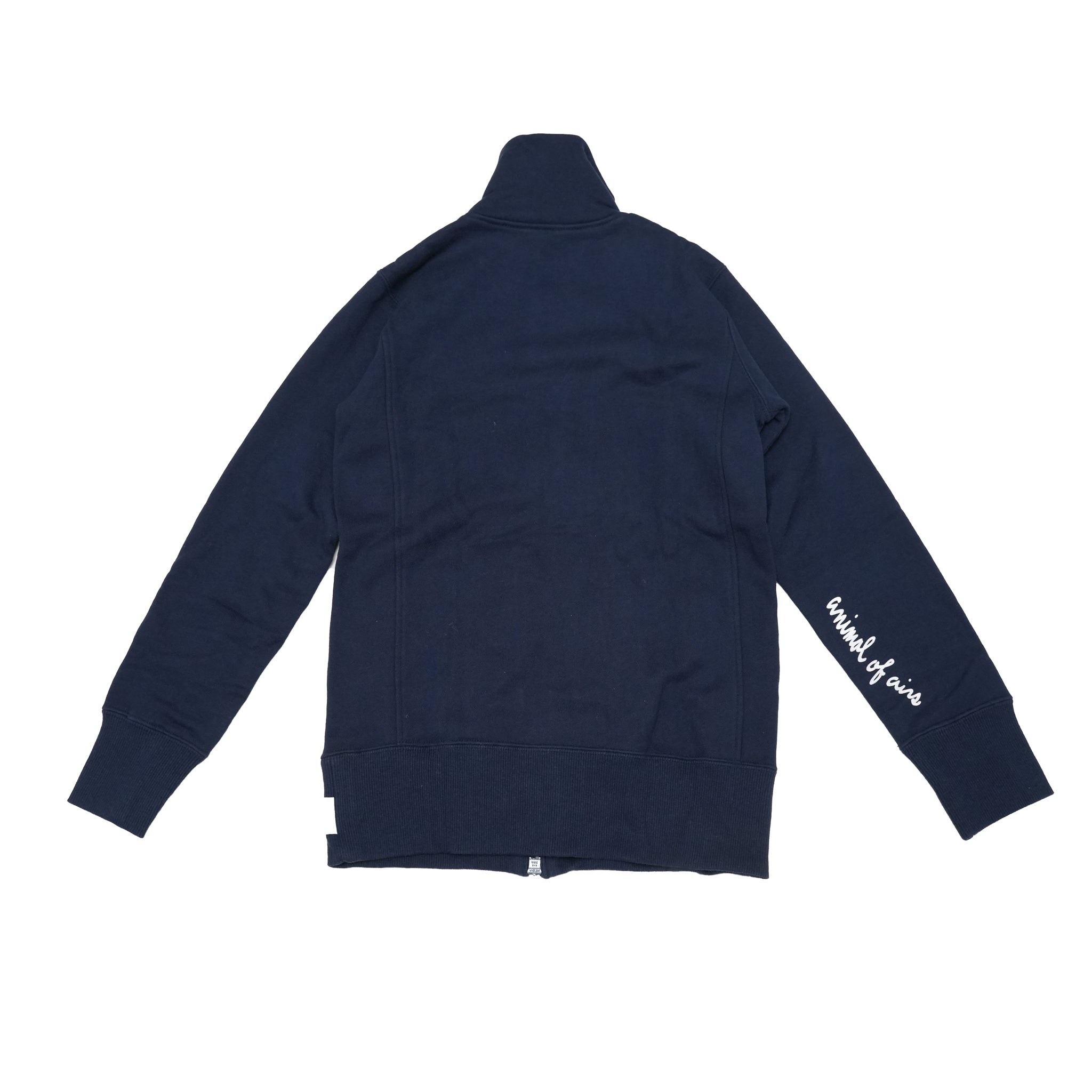 sweatzip | aoa logo sweat Zipup | Color:Navy | Size:Free【animal of airs_アニマル オブ エアーズ】