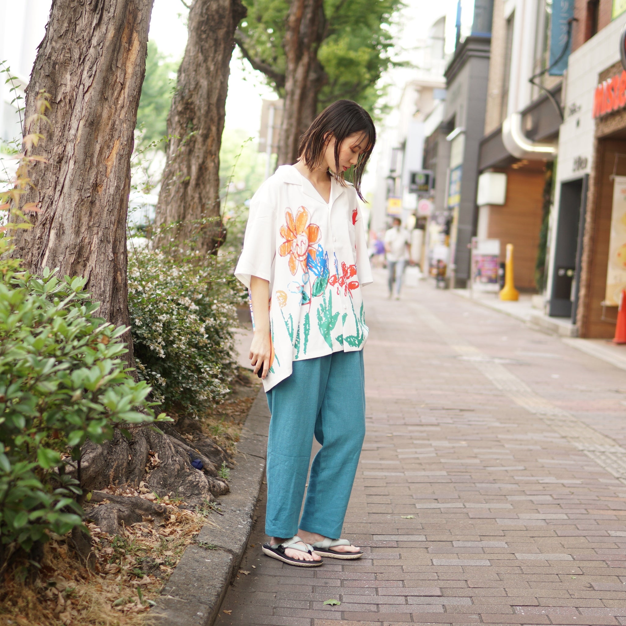 No:ps22t01-1 | Name:PICASSO SHIRT | Color:White body with print【PLATEAU STUDIO_プラトー スタジオ】【archive】