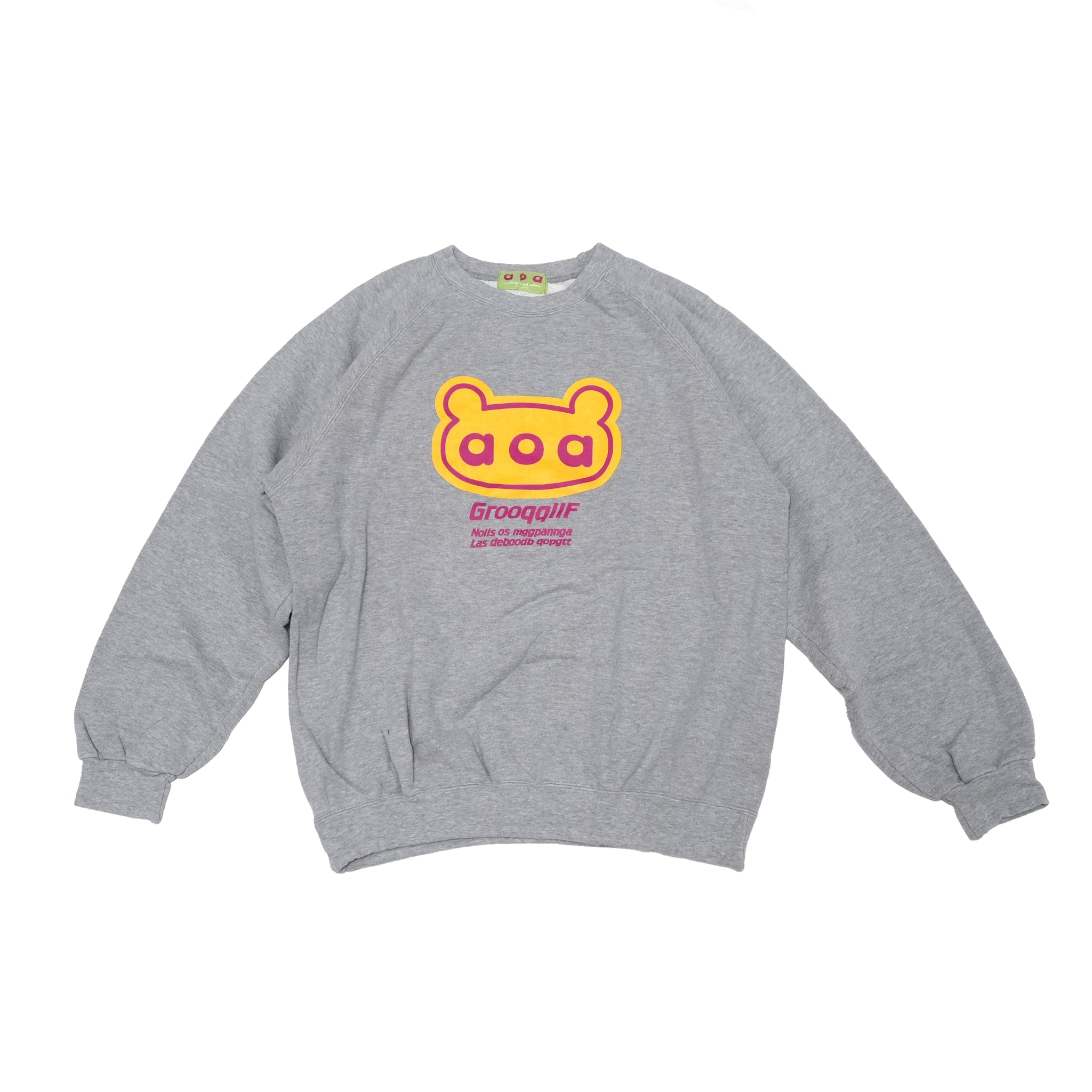 No:aoasweat002 | Name:aoa Sweat shirts | Color:Gray | Size:Free【animal of airs_アニマル オブ エアーズ】