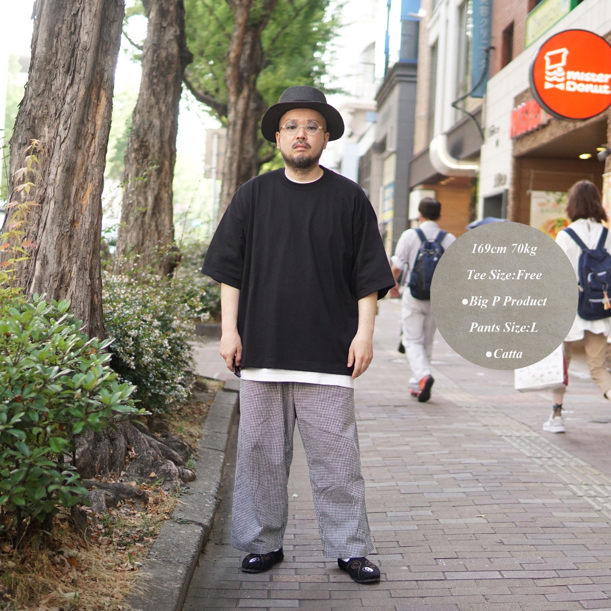 No:#SV041 | Name:Big P Short Length Tee | Color:White/Black/Green/Pink | Size:Free【Big P Product】【ネコポス選択可能】