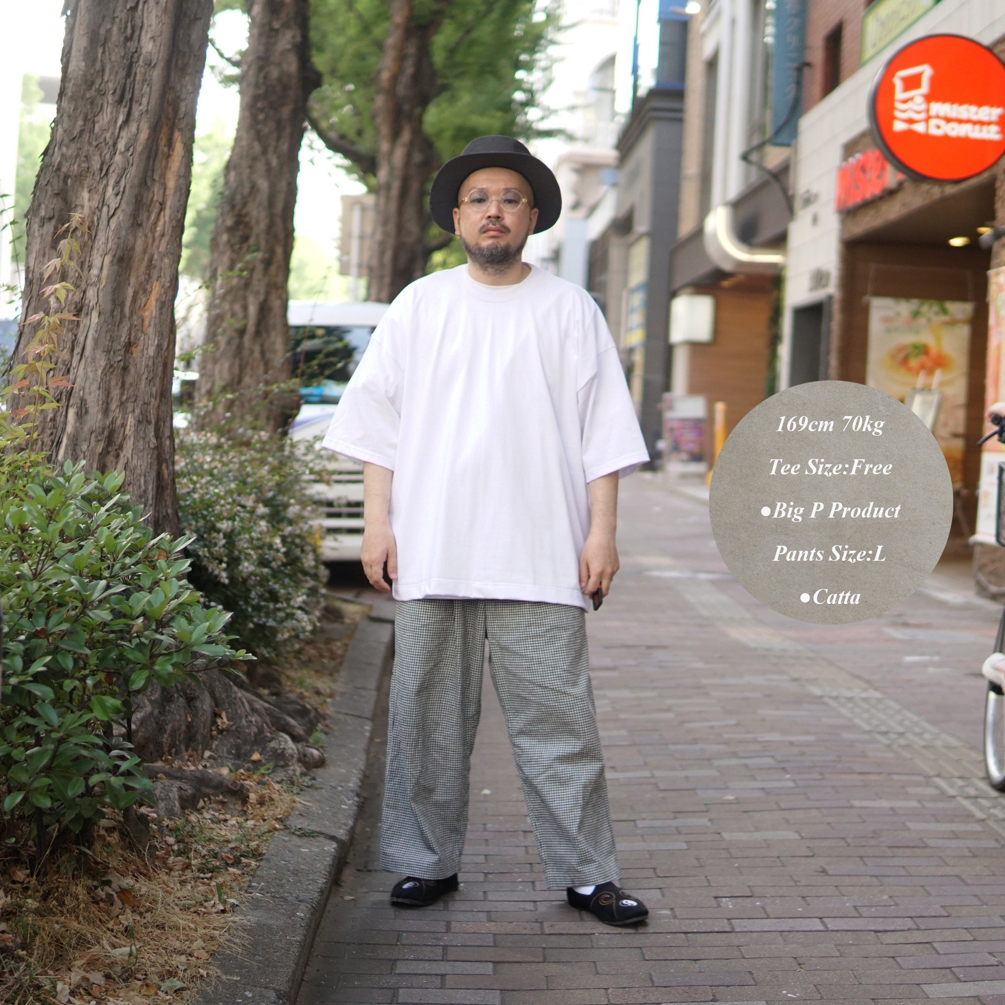 No:#SV041 | Name:Big P Short Length Tee | Color:White/Black/Green/Pink | Size:Free【Big P Product】【ネコポス選択可能】