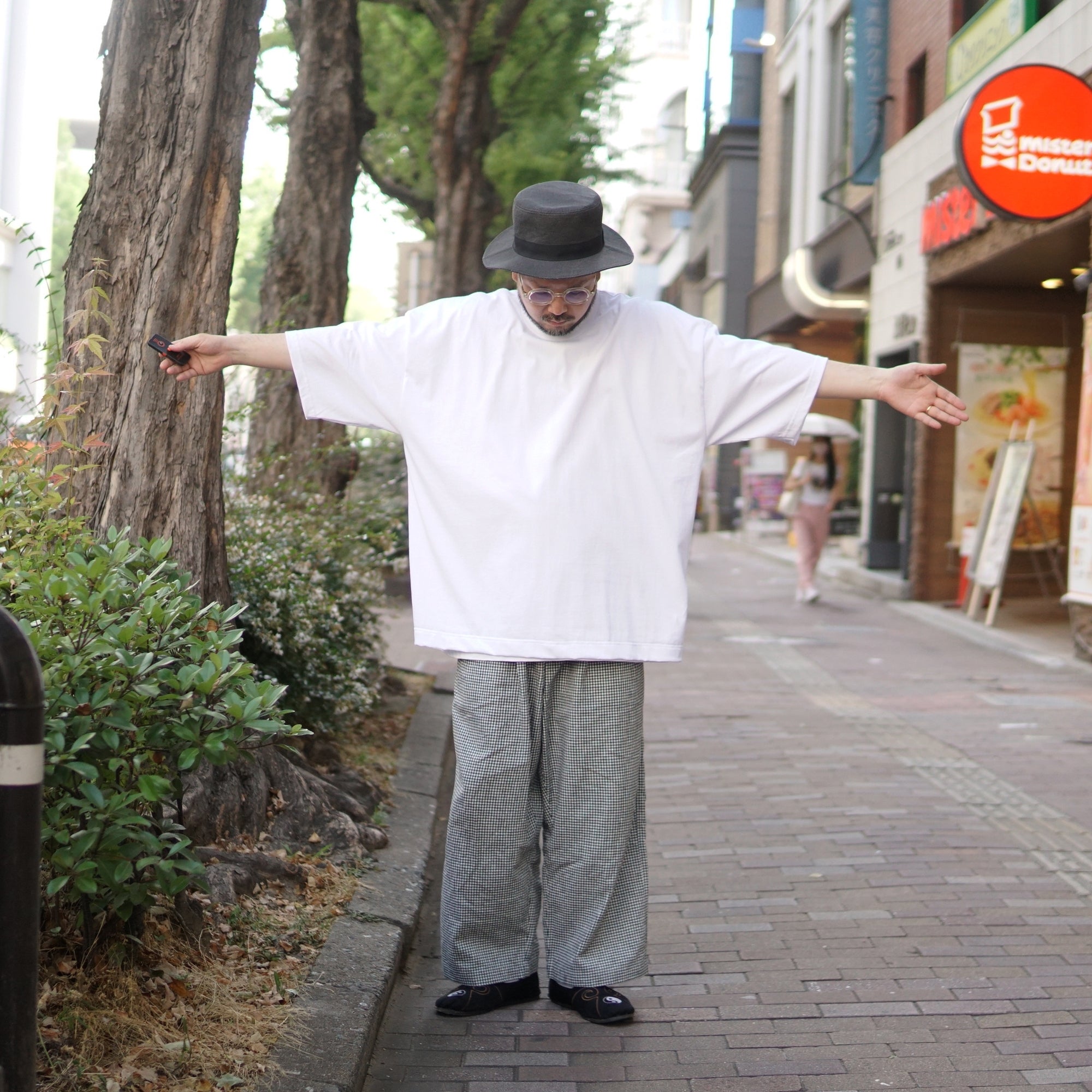 No:#SV041 | Name:Big P Short Length Tee | Color:White/Black/Green/Pink | Size:Free【Big P Product】【ネコポス選択可能】