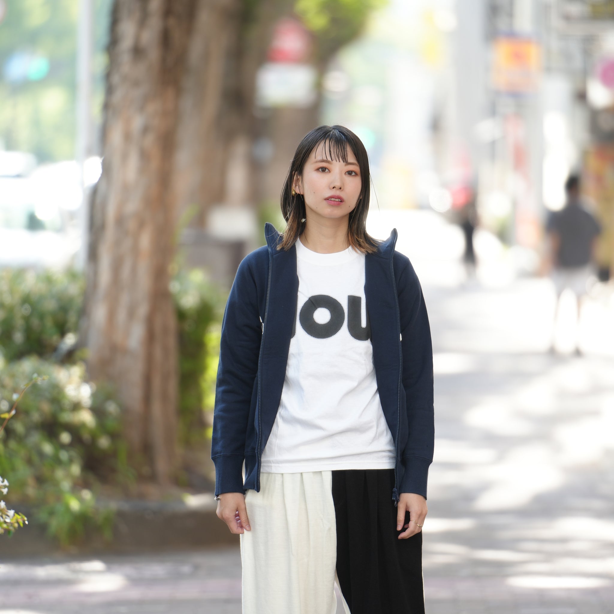 sweatzip | aoa logo sweat Zipup | Color:Navy | Size:Free【animal of airs_アニマル オブ エアーズ】