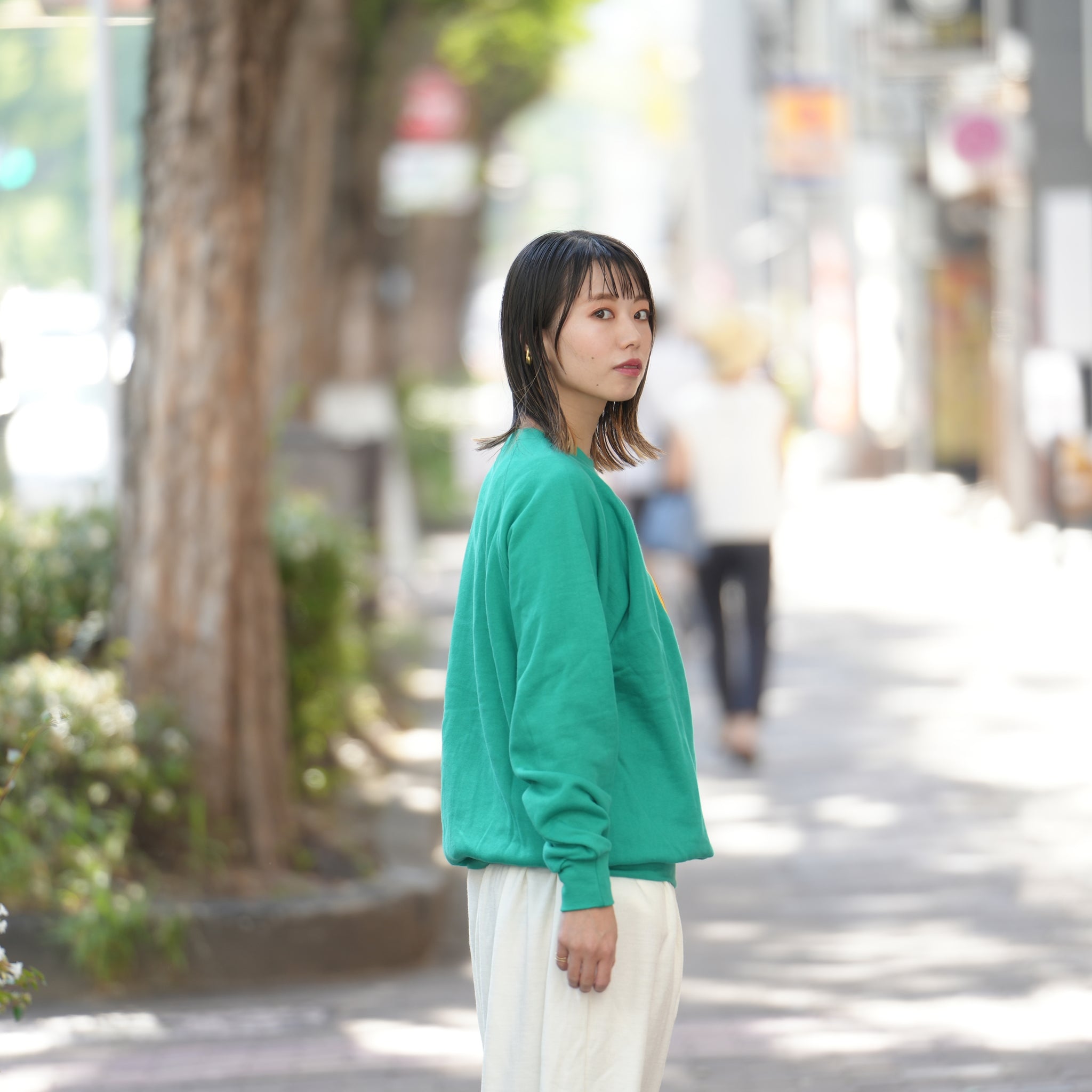 No:aoasweat001 | Name:aoa Sweat shirts | Color:Green | Size:Free【animal of airs_アニマル オブ エアーズ】