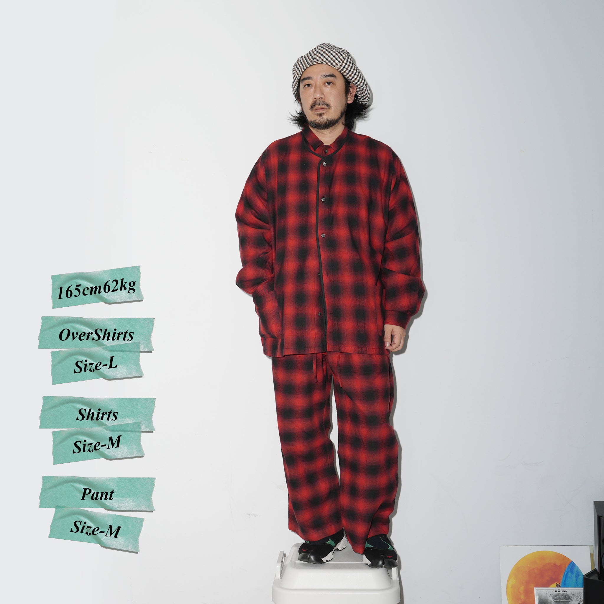 No:wp-special_B | Name:OMBRE CHECK PANTS 別注 | Color:Red【CATTA_カッタ】【archive】