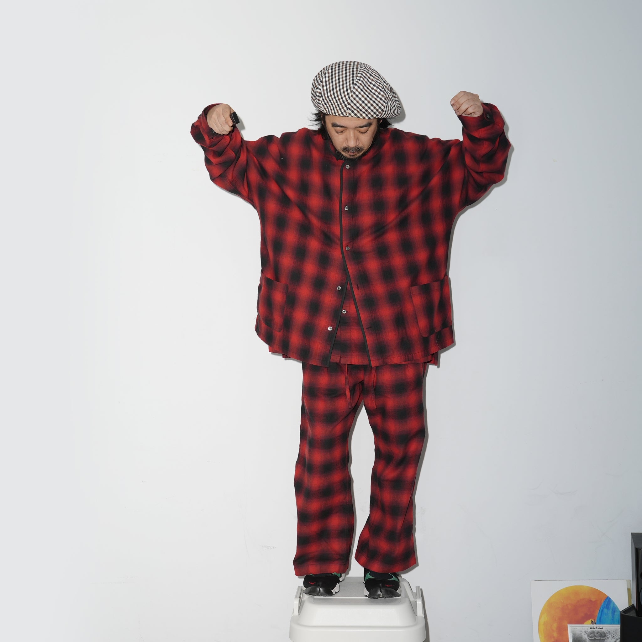 No:wp-special_B | Name:OMBRE CHECK PANTS 別注 | Color:Red【CATTA_カッタ】【archive】