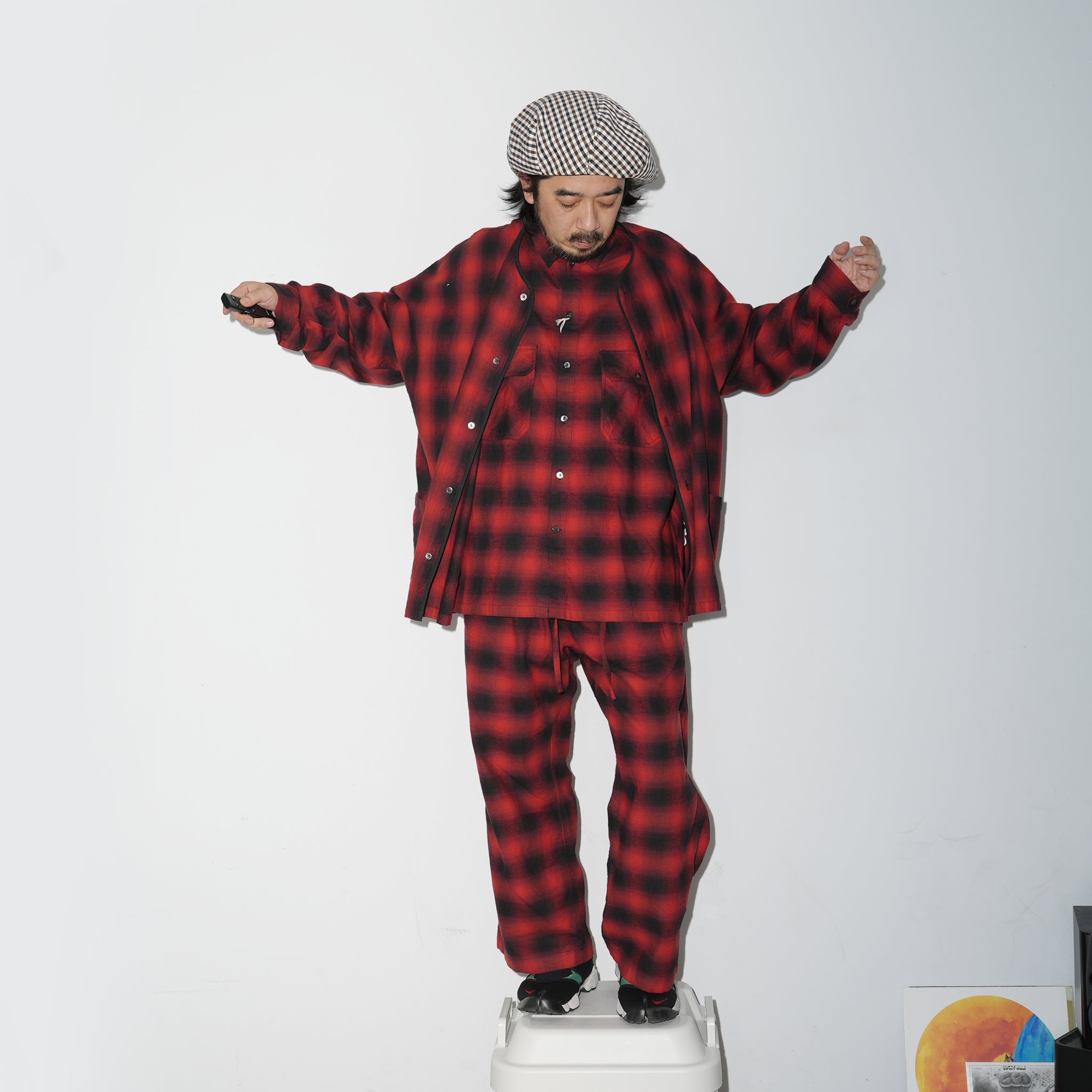 No:wp-special_B | Name:OMBRE CHECK PANTS 別注 | Color:Red【CATTA_カッタ】【archive】