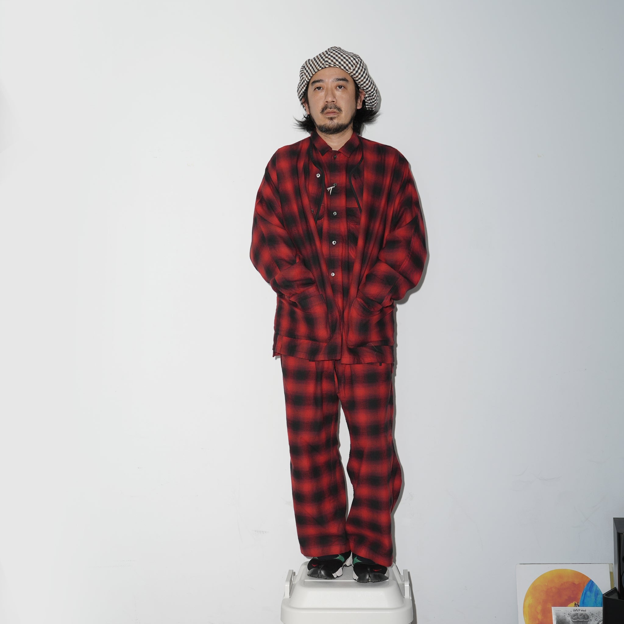 No:wp-special_B | Name:OMBRE CHECK PANTS 別注 | Color:Red【CATTA_カッタ】【archive】
