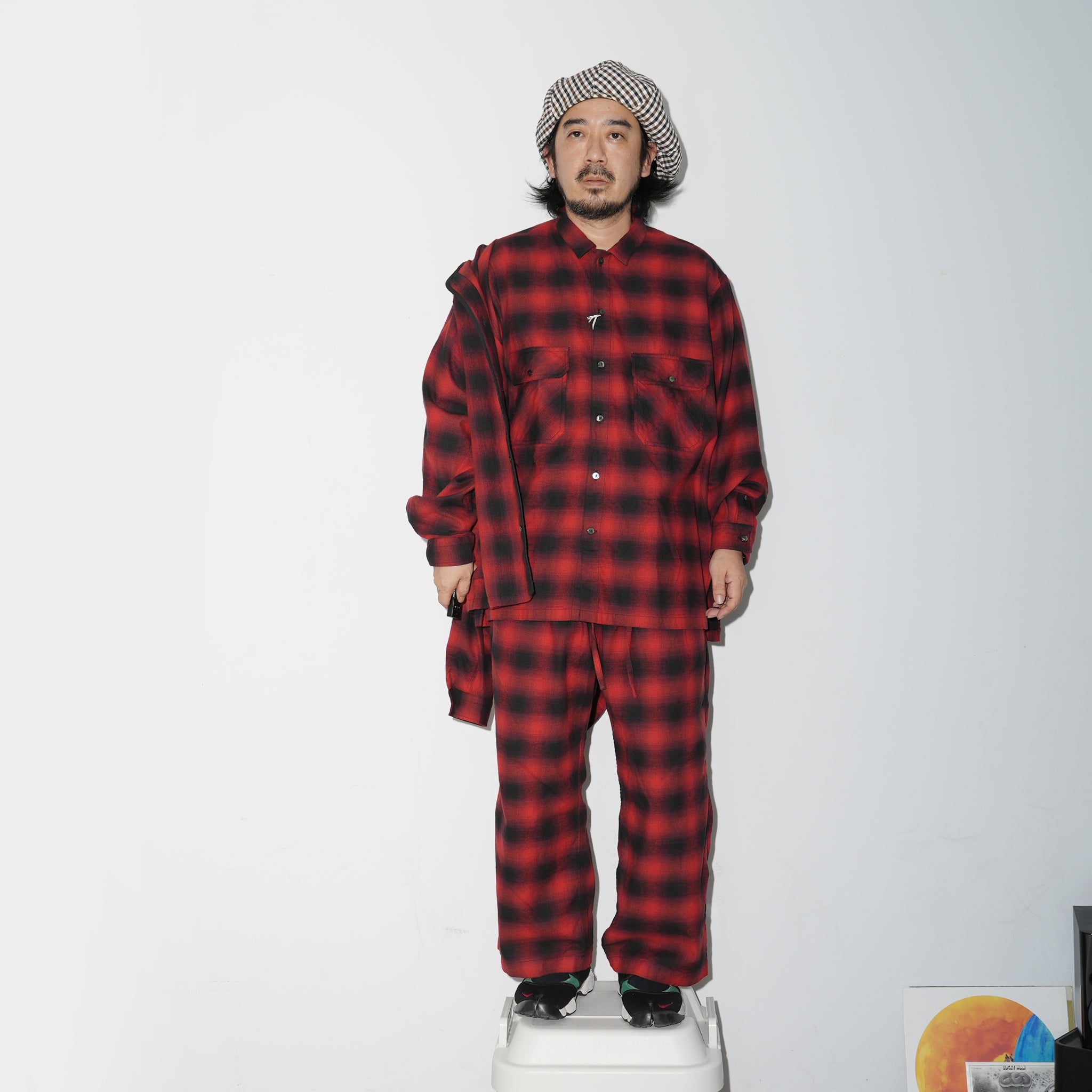 No:wp-special_B | Name:OMBRE CHECK PANTS 別注 | Color:Red【CATTA_カッタ】【archive】