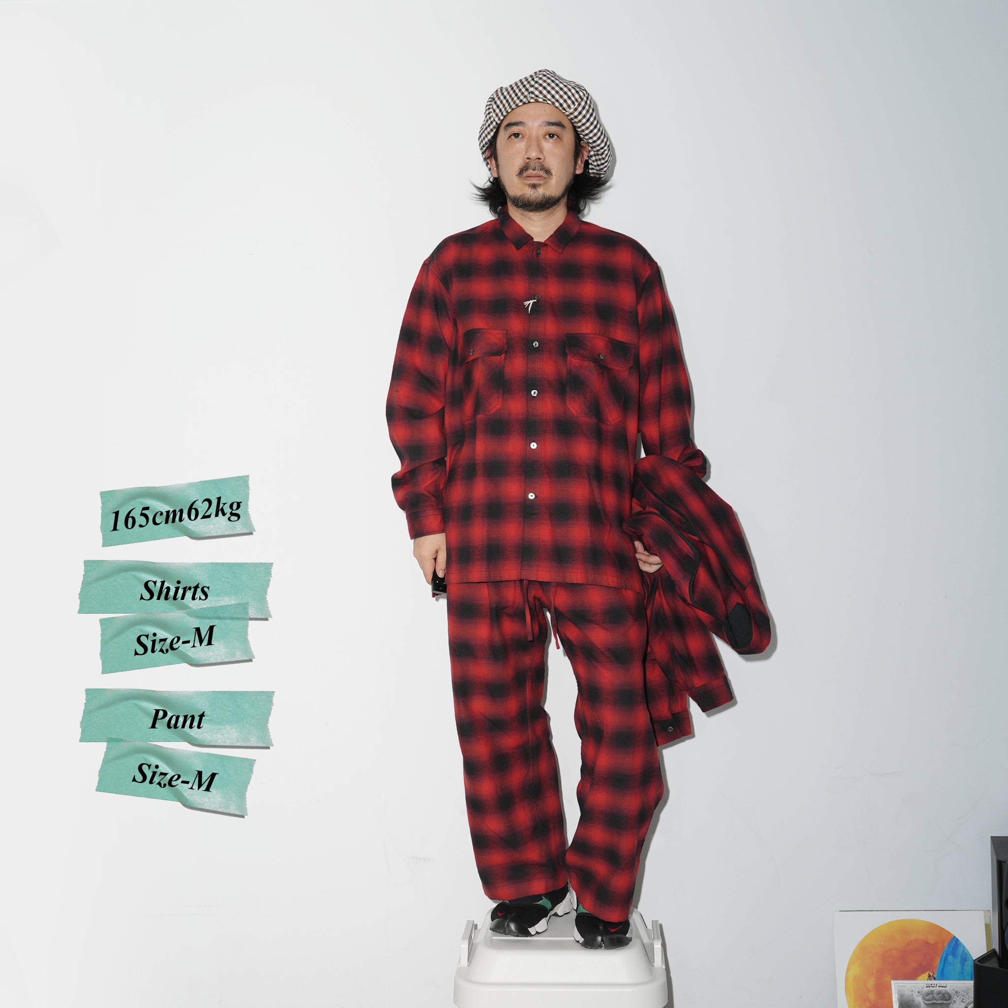 No:wp-special_B | Name:OMBRE CHECK PANTS 別注 | Color:Red【CATTA_カッタ】【archive】
