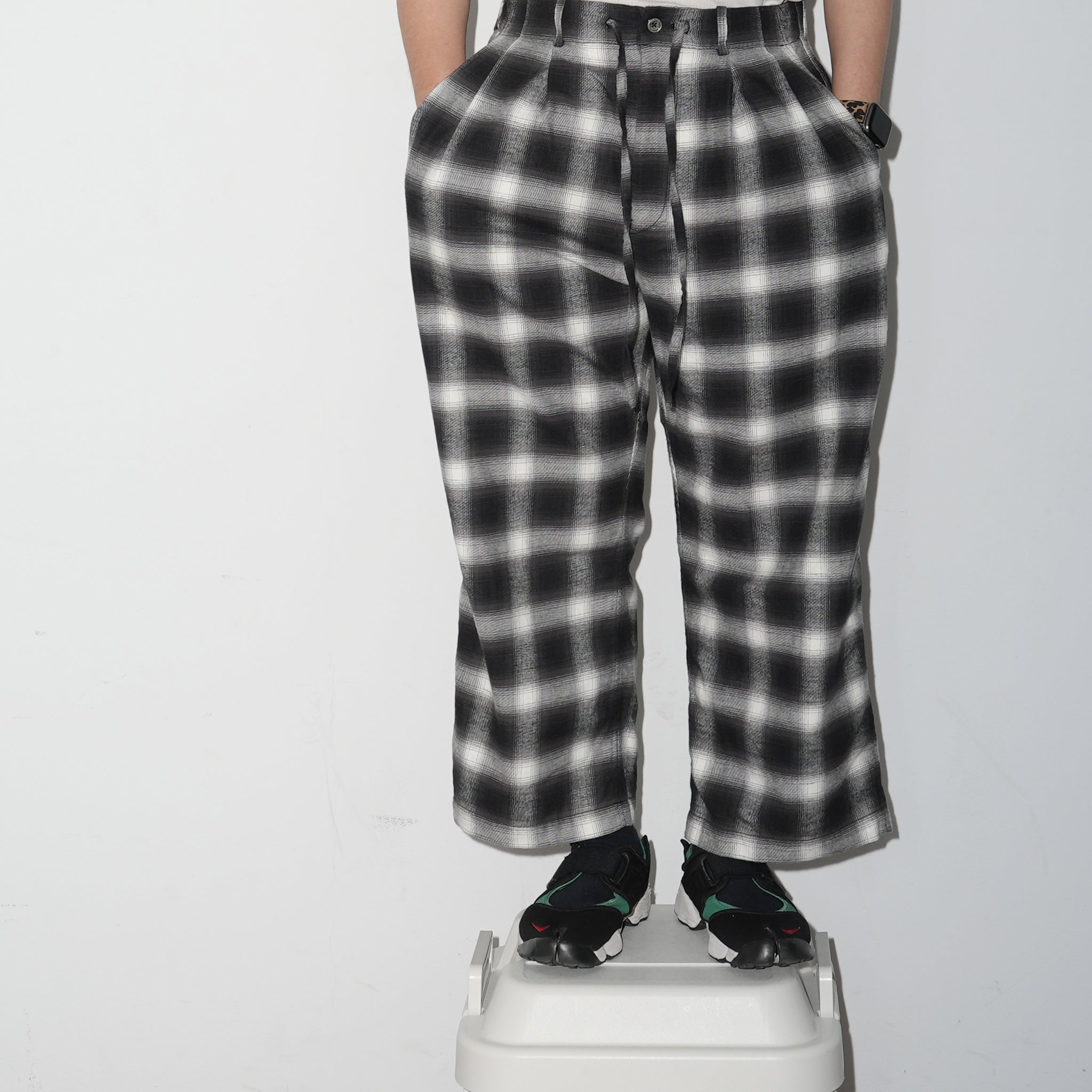 No:wp-special_A | Name:OMBRE CHECK PANTS 別注 | Color:White【CATTA_カッタ】【archive】