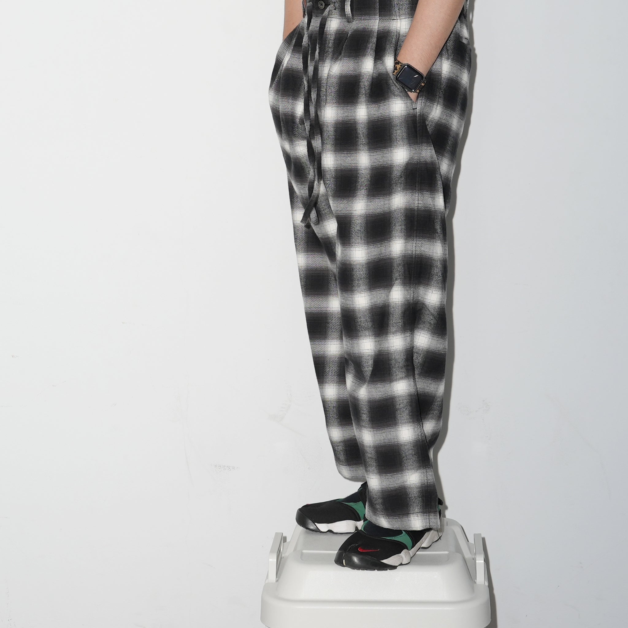 No:wp-special_A | Name:OMBRE CHECK PANTS 別注 | Color:White【CATTA_カッタ】