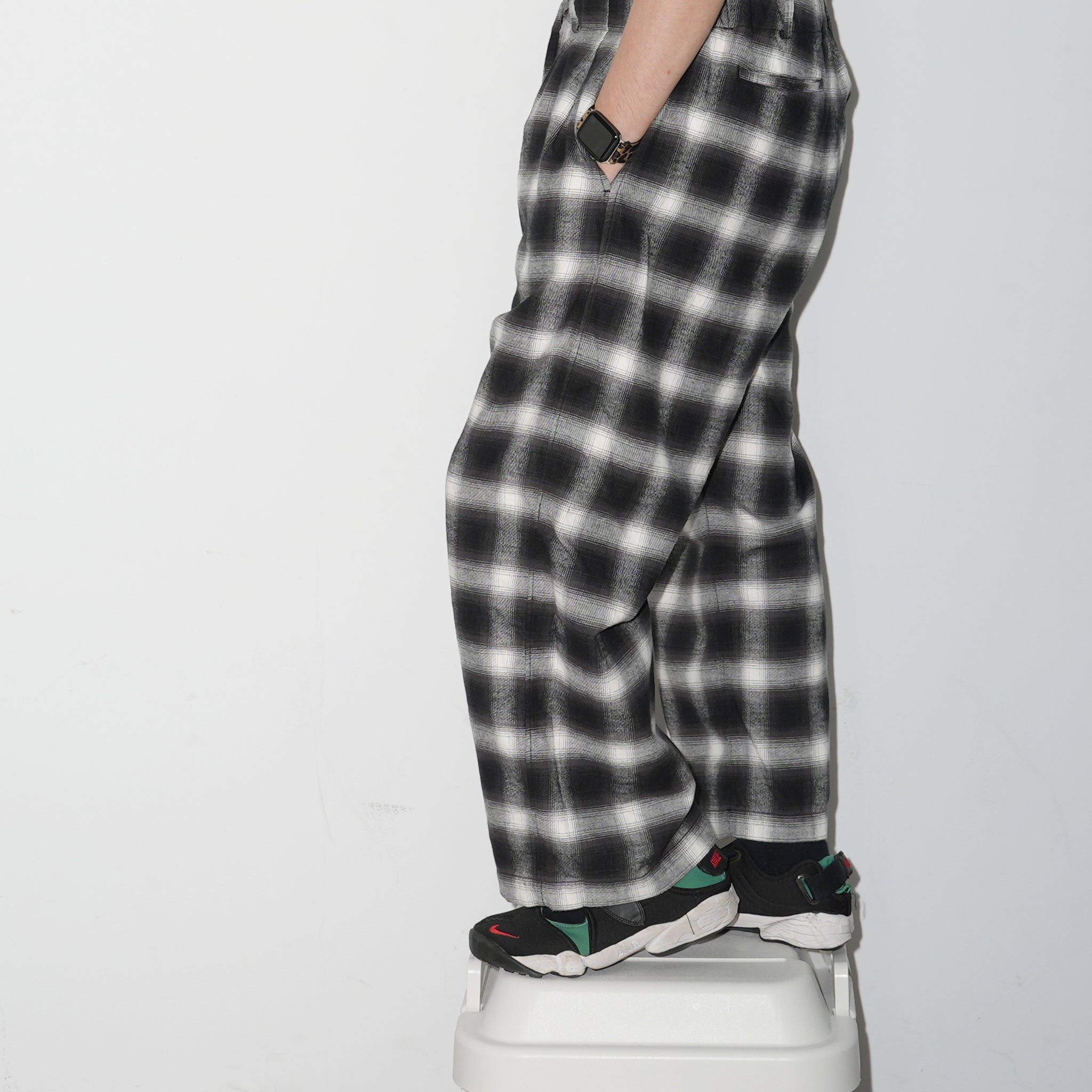 No:wp-special_A | Name:OMBRE CHECK PANTS 別注 | Color:White【CATTA_カッタ】【archive】